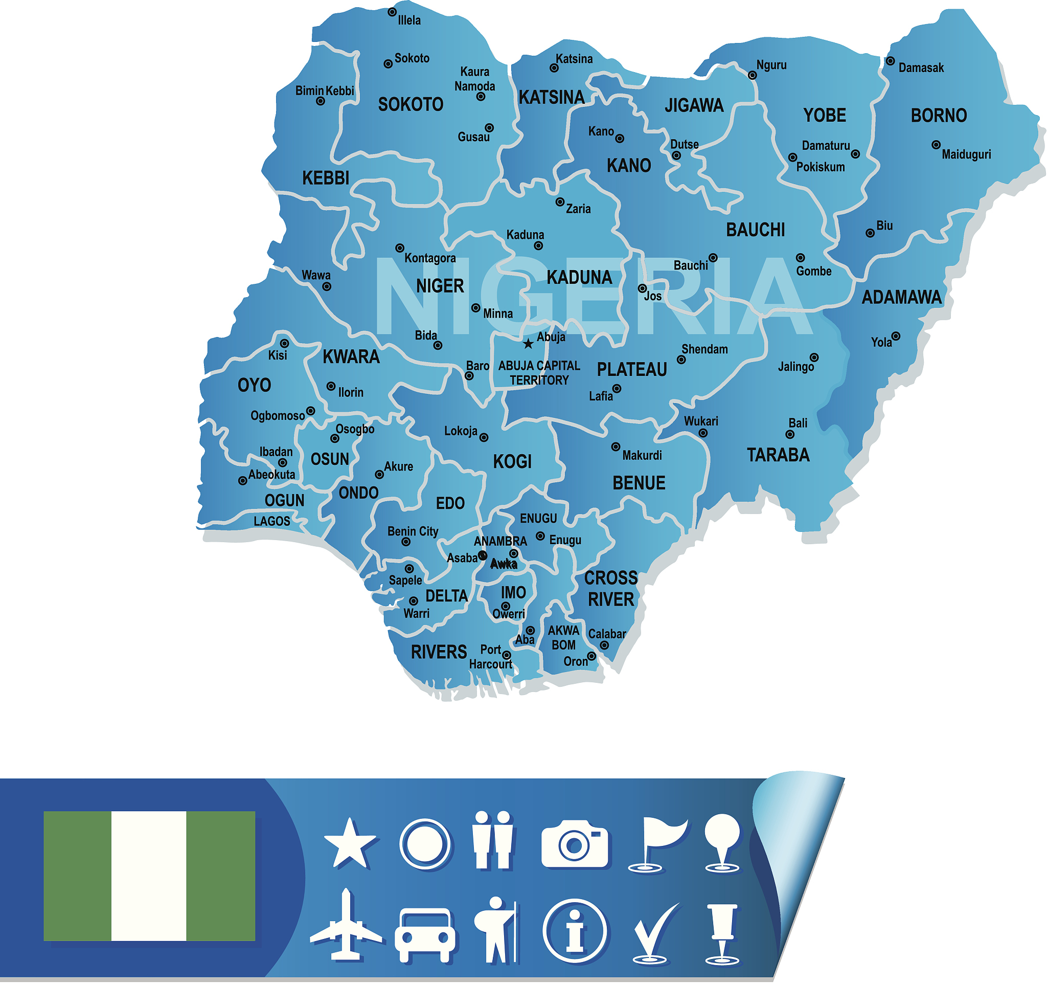 nigeria vector map