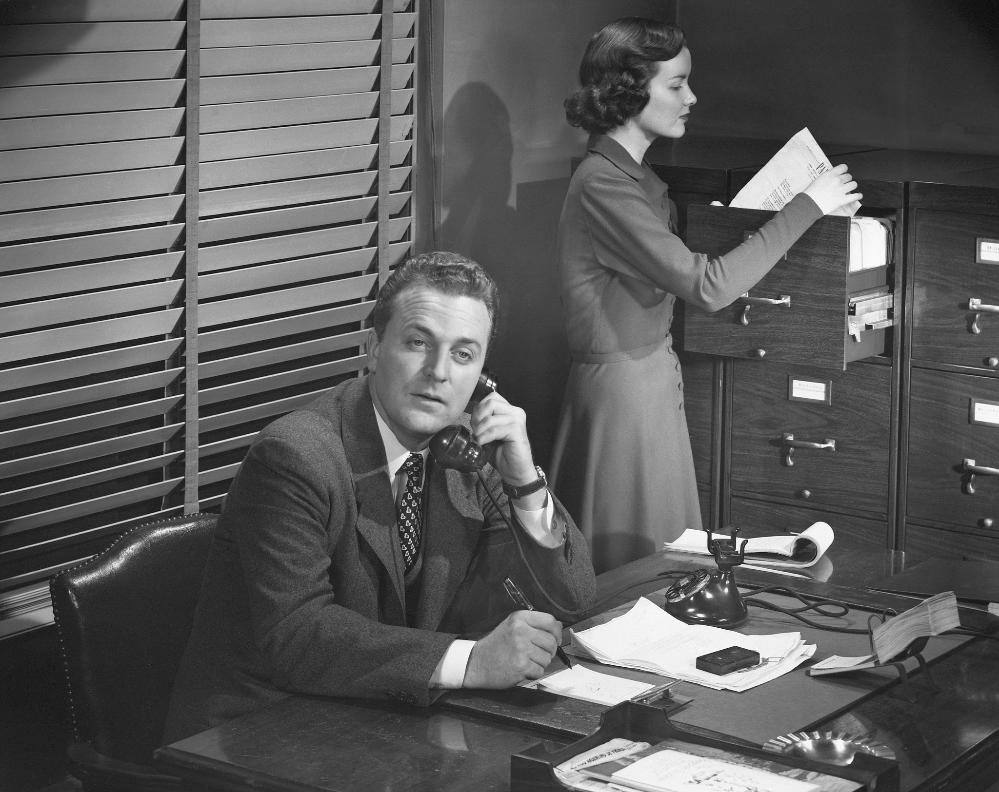 businessman and secretary