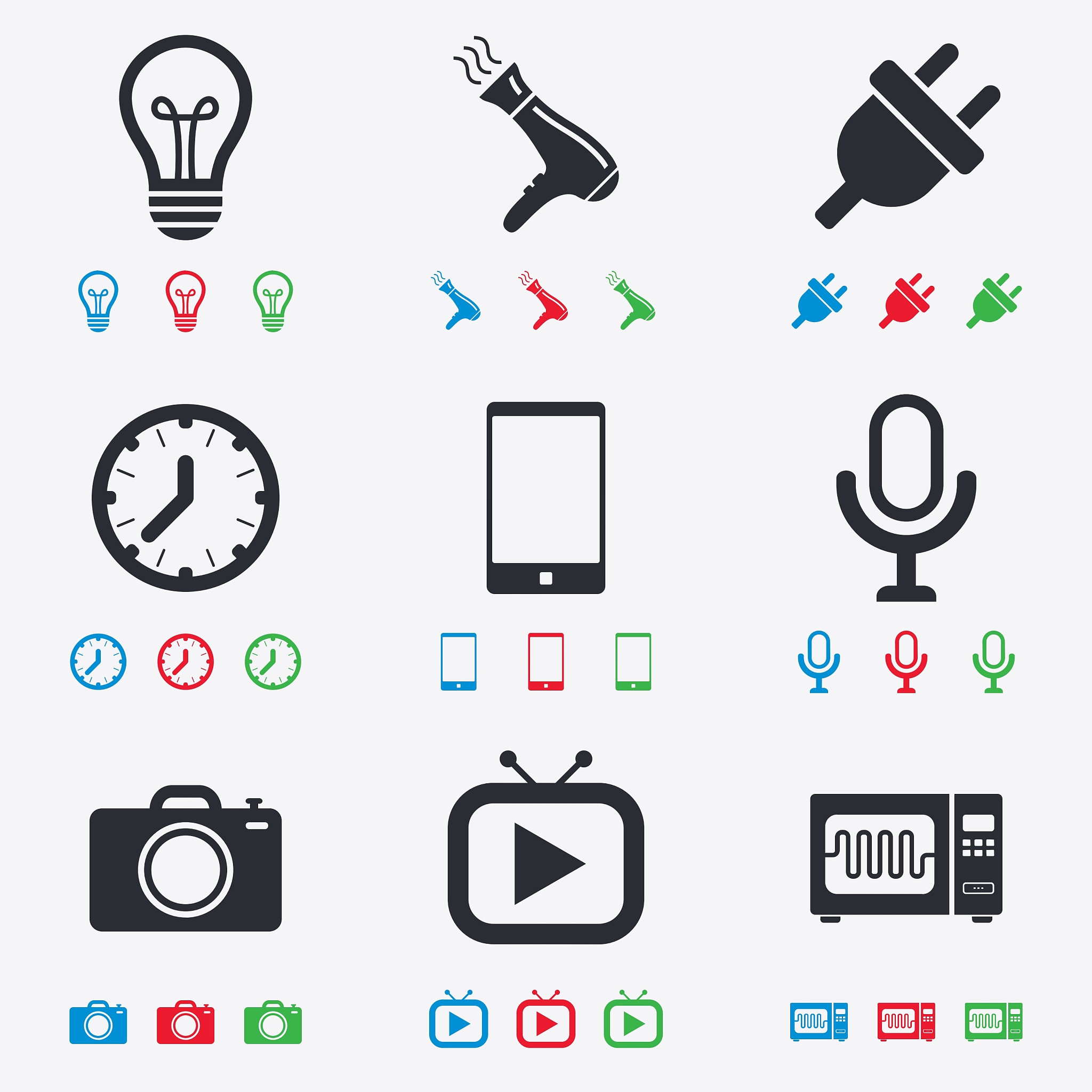 home appliances device icons electronics sign