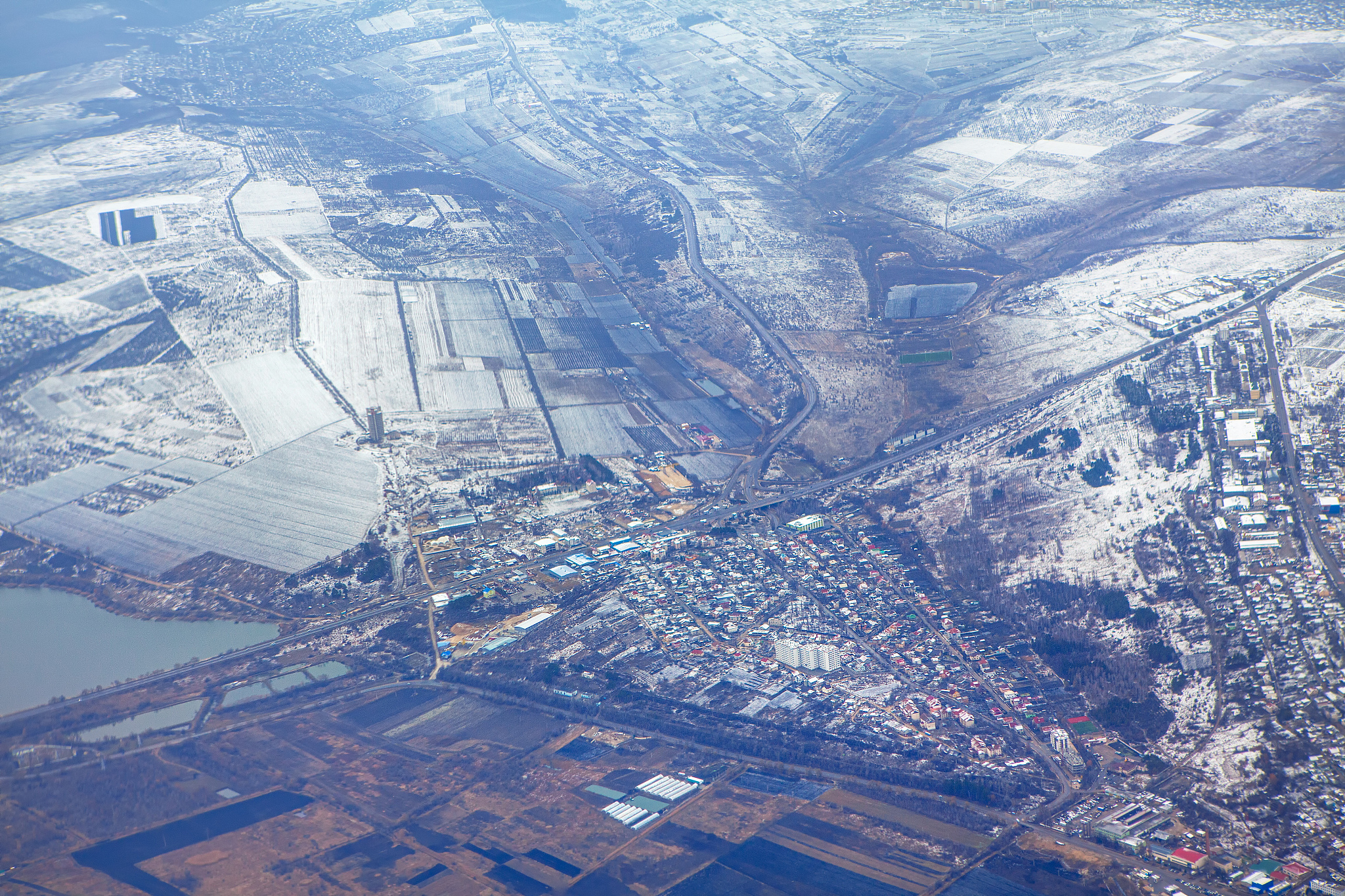 first snow on the fields