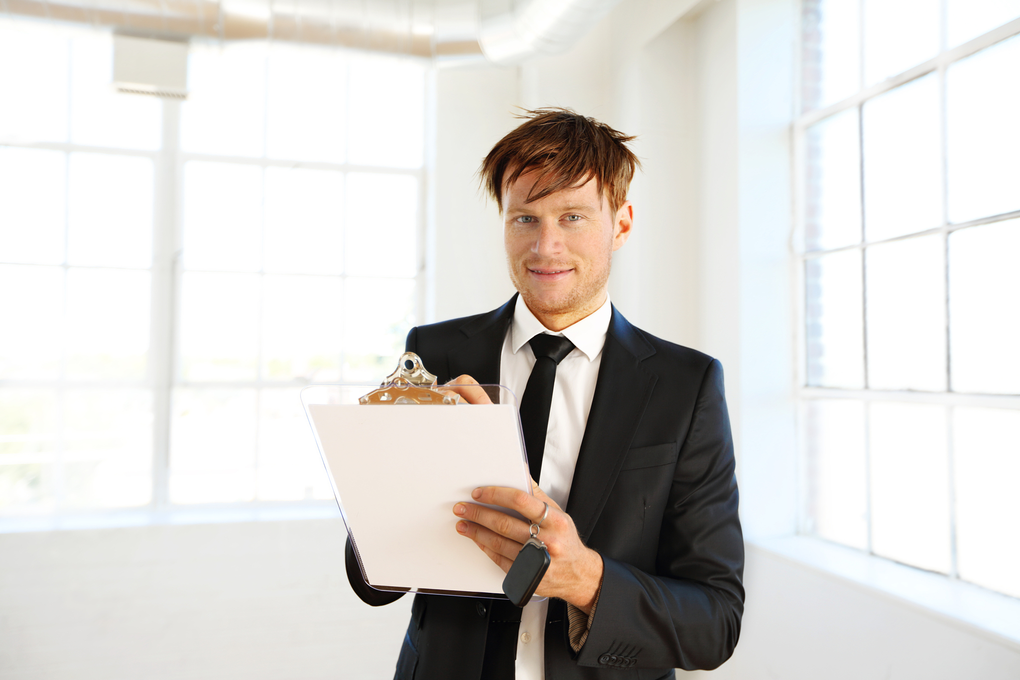 smiling salesperson