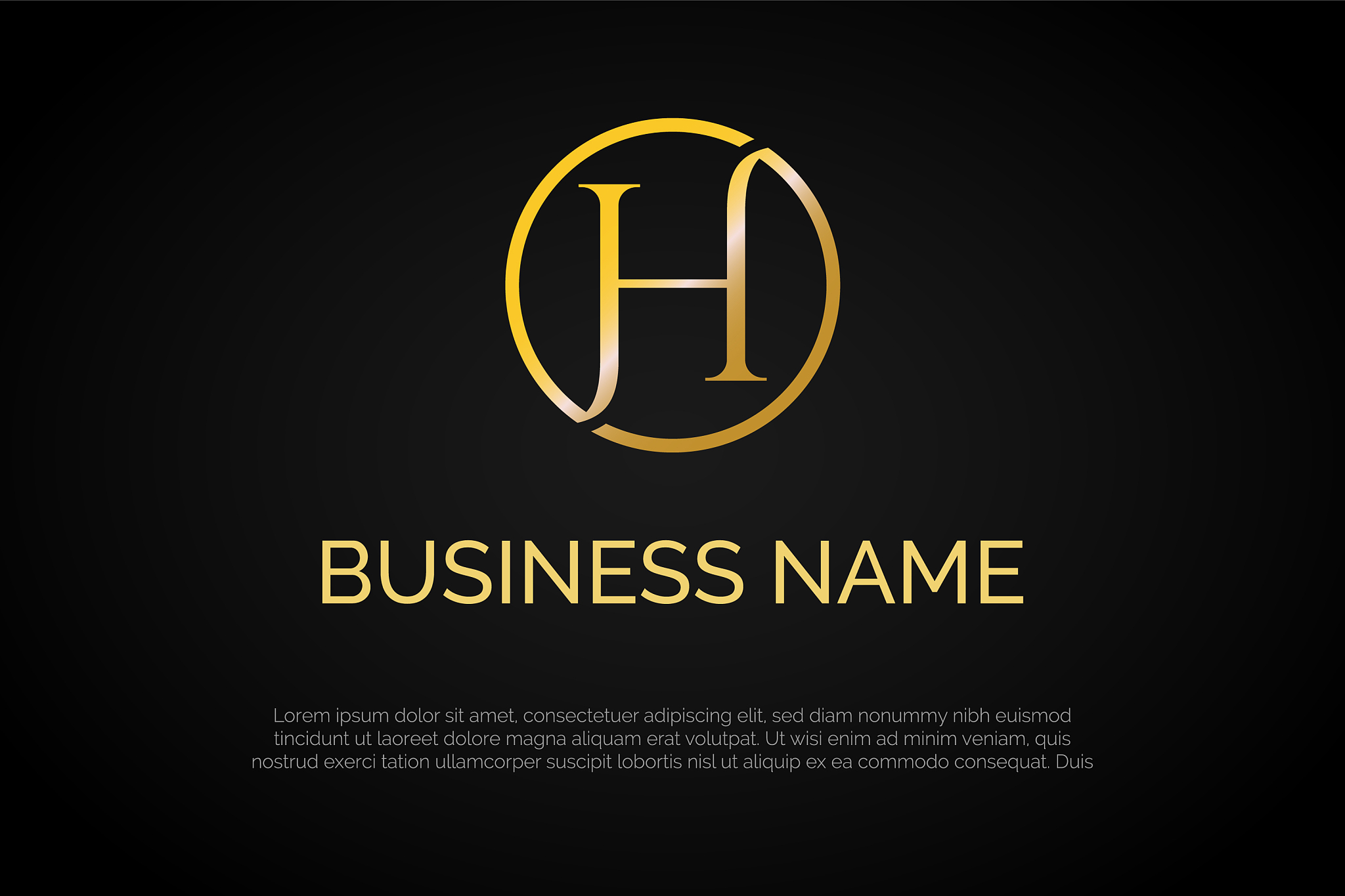 h monogram logo template