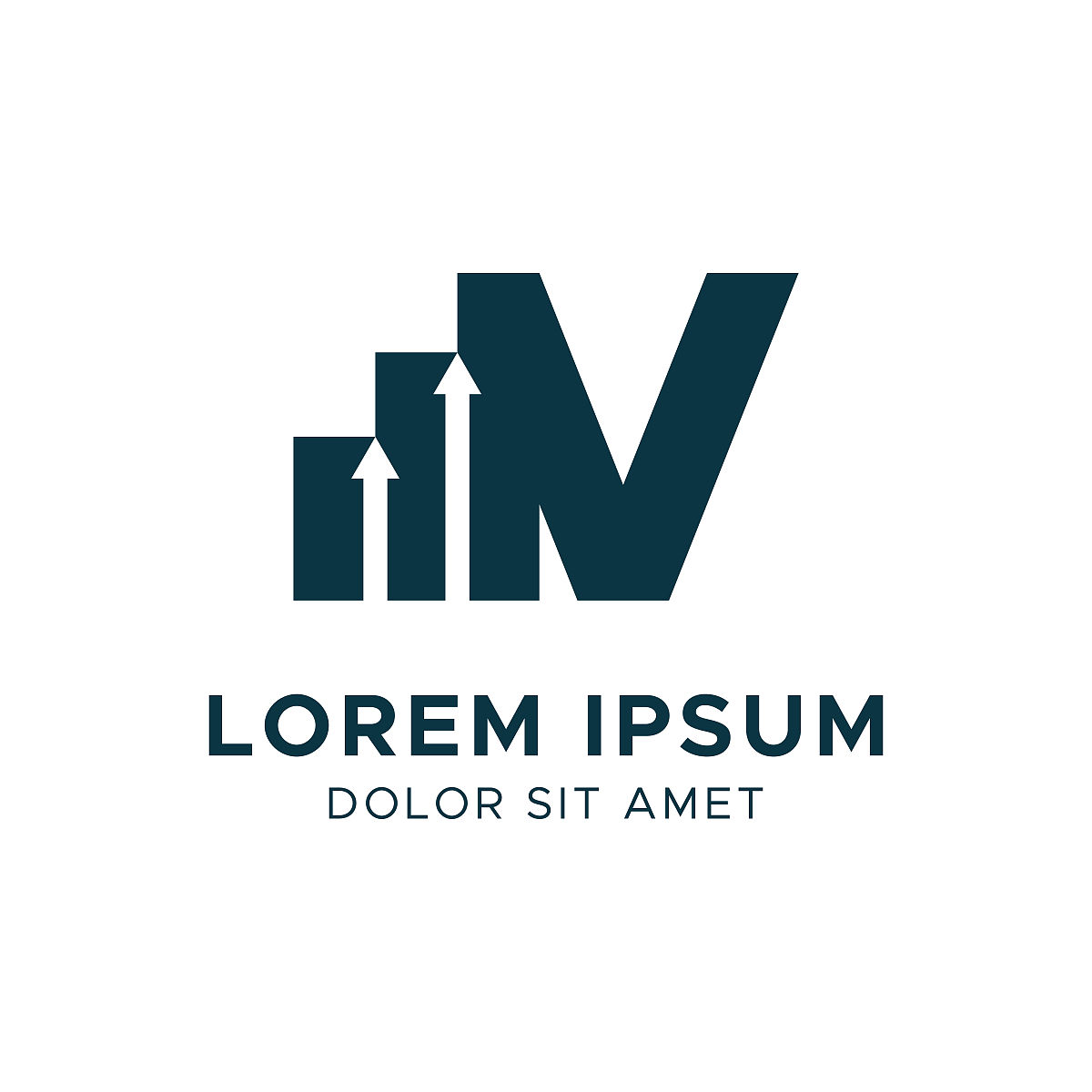 初始v字母矢量股票插图设计模板.
