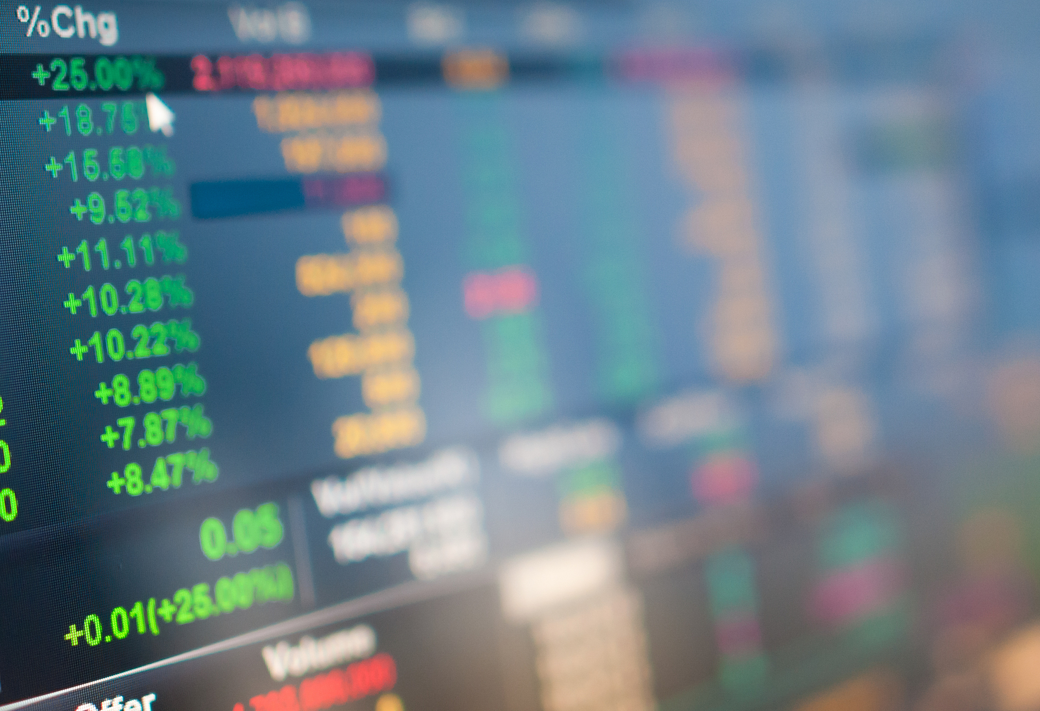 stock exchange graph background