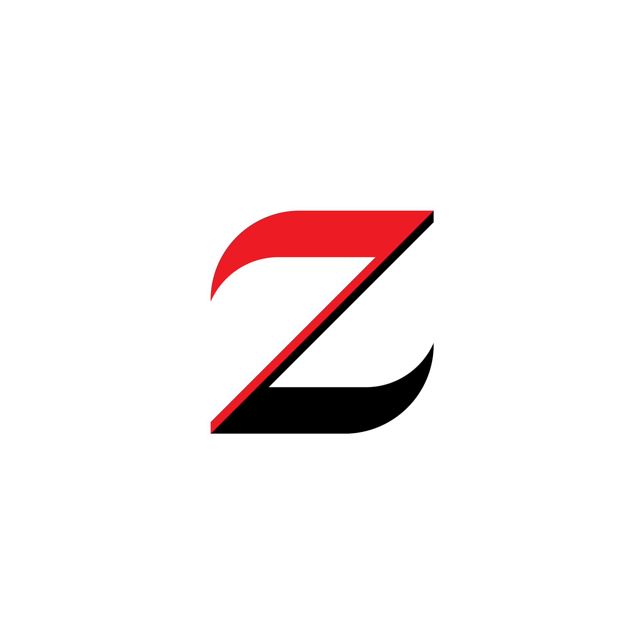 logo z letter red black icon element