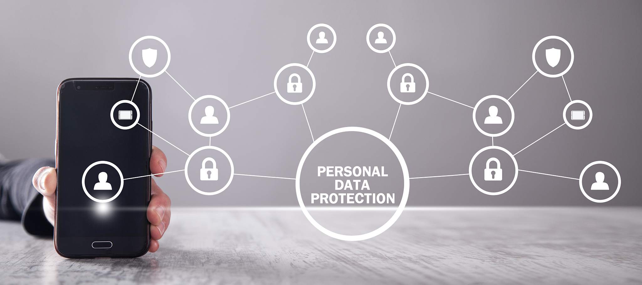 personal data protection. business, internet, technology