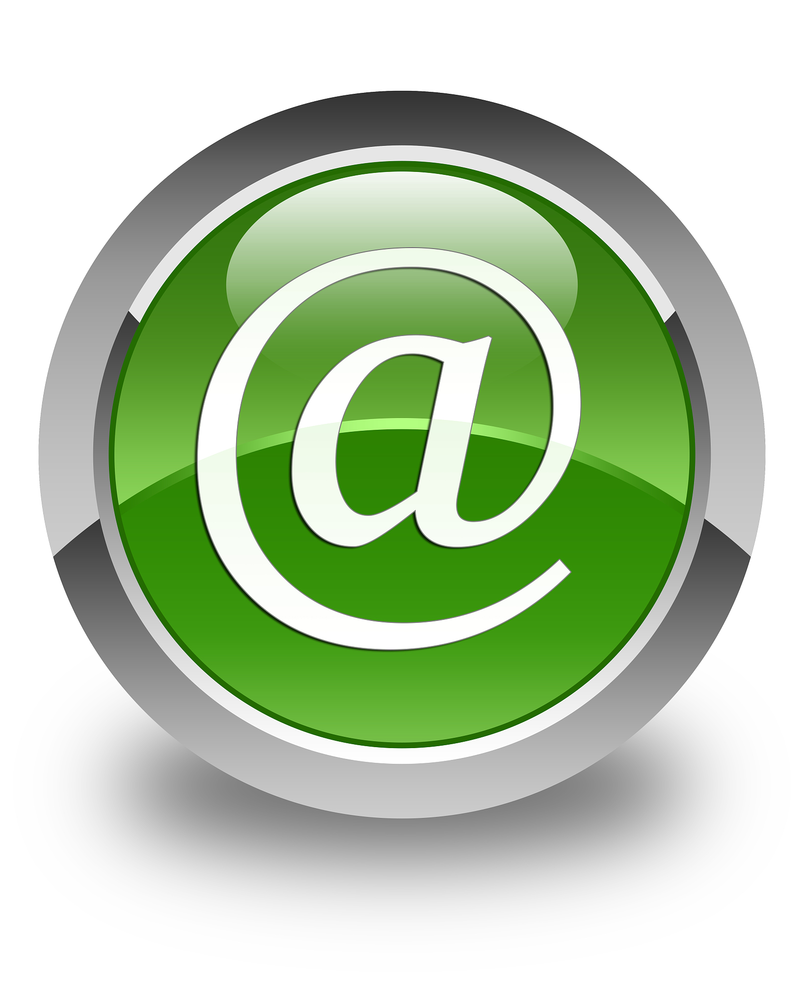 email address icon glossy soft green round button