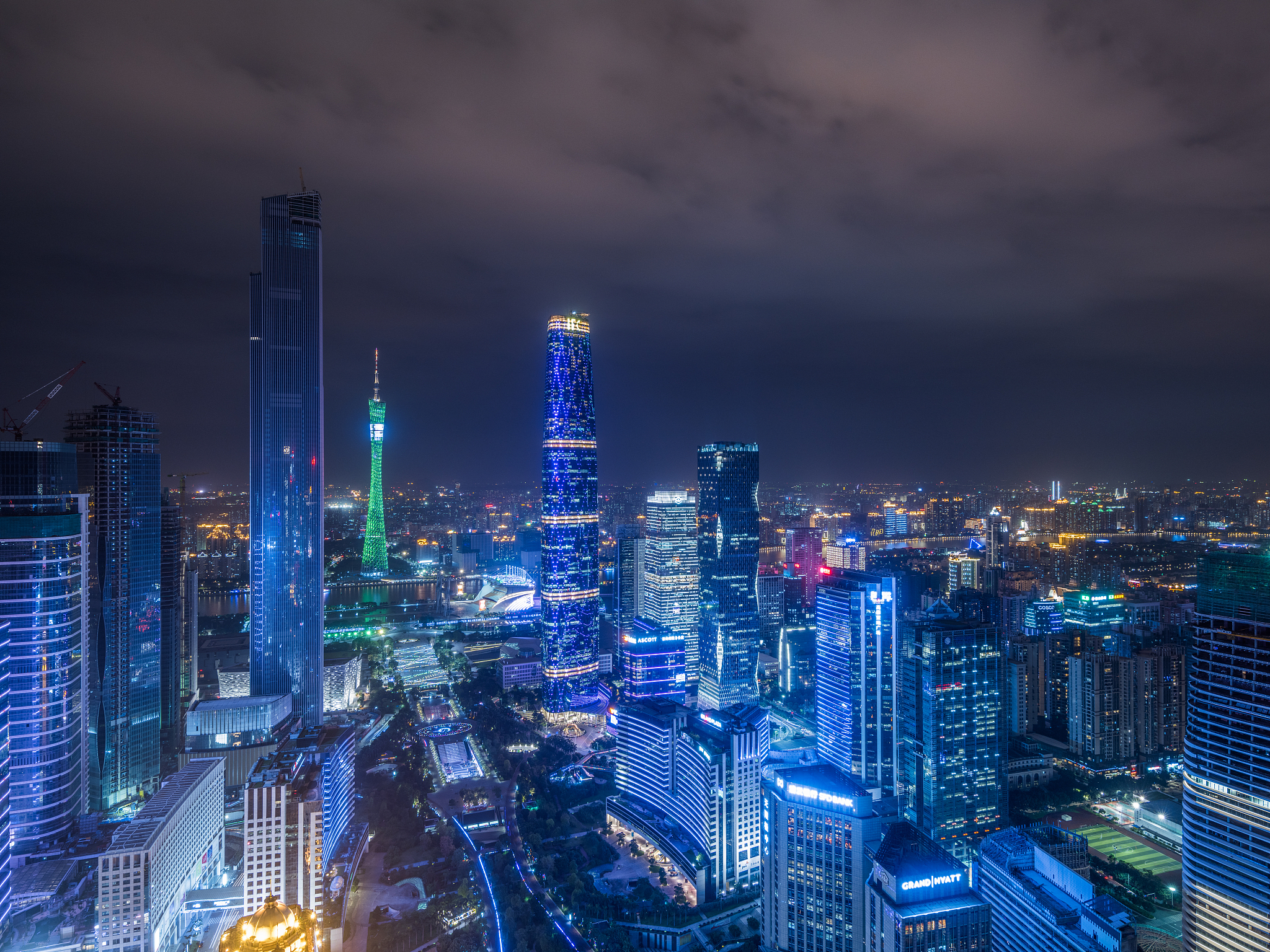 广州珠江新城cbd夜景