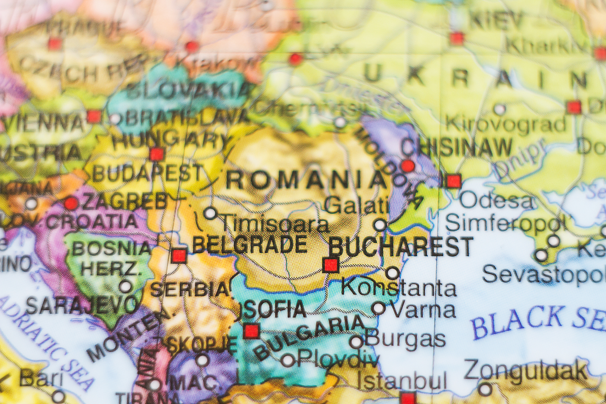 romania country map .