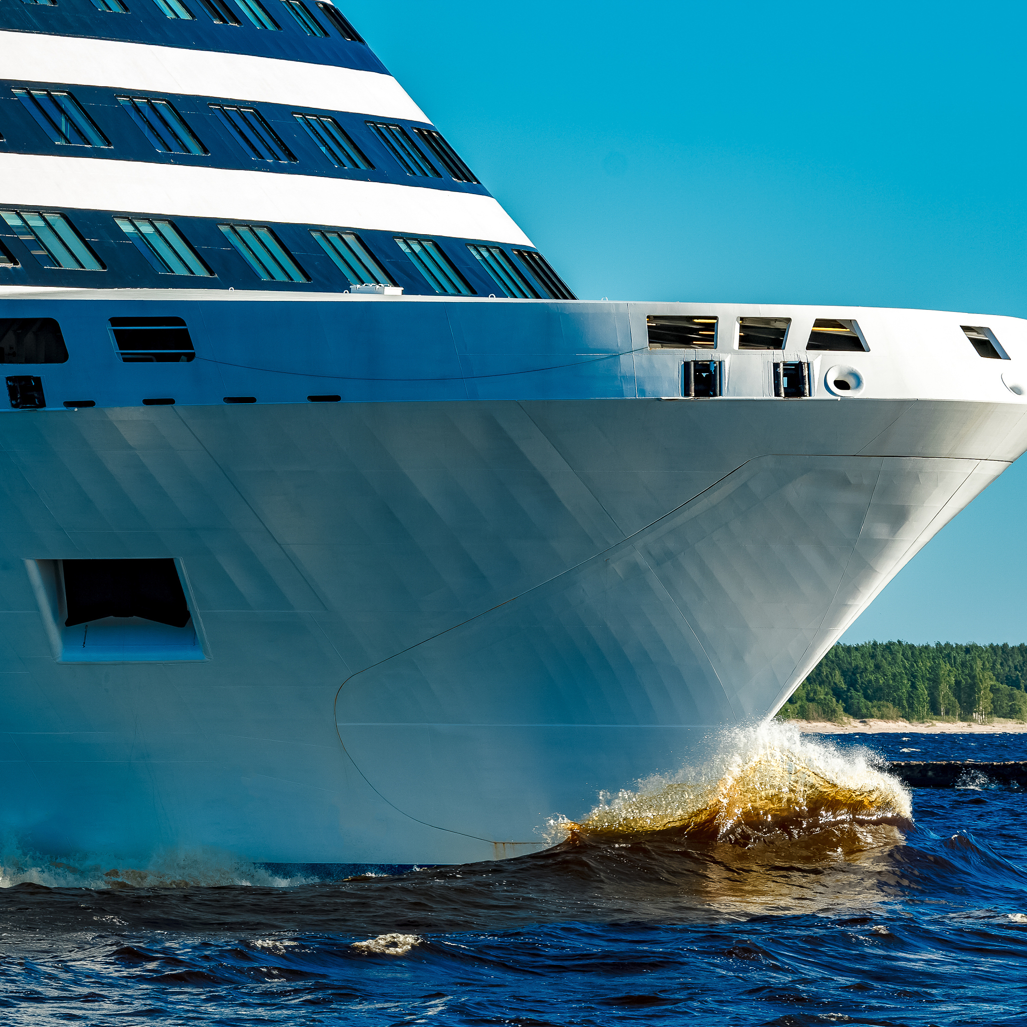 white cruise liner