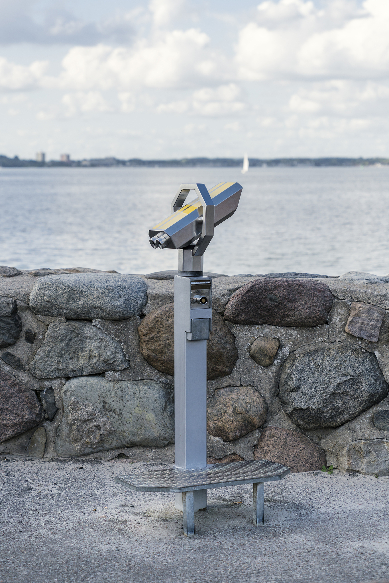 coin-operated binoculars at the baltic coast in germany.