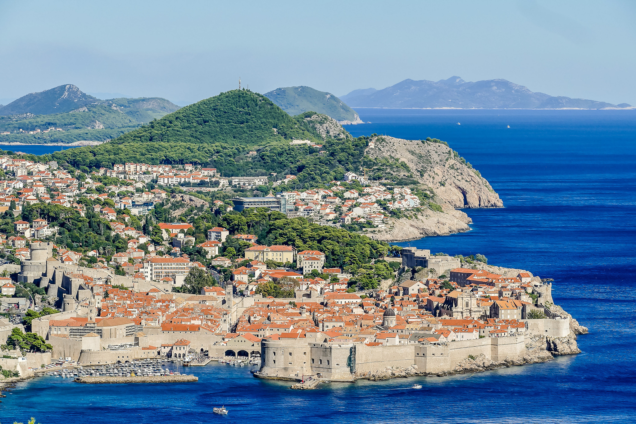 view of town of dubrovnik in croatia, digital photo picture as a