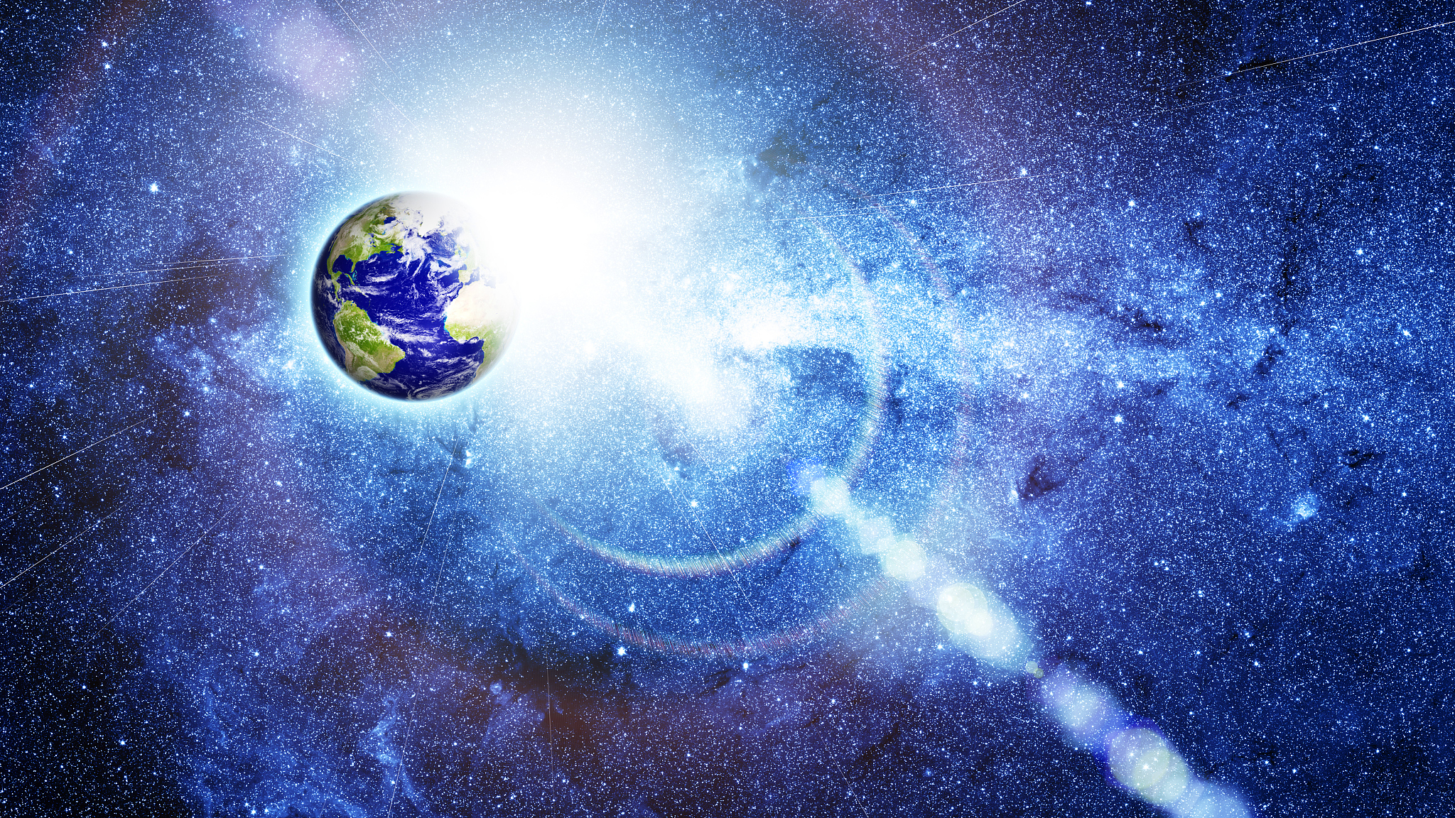 planet earth in space.