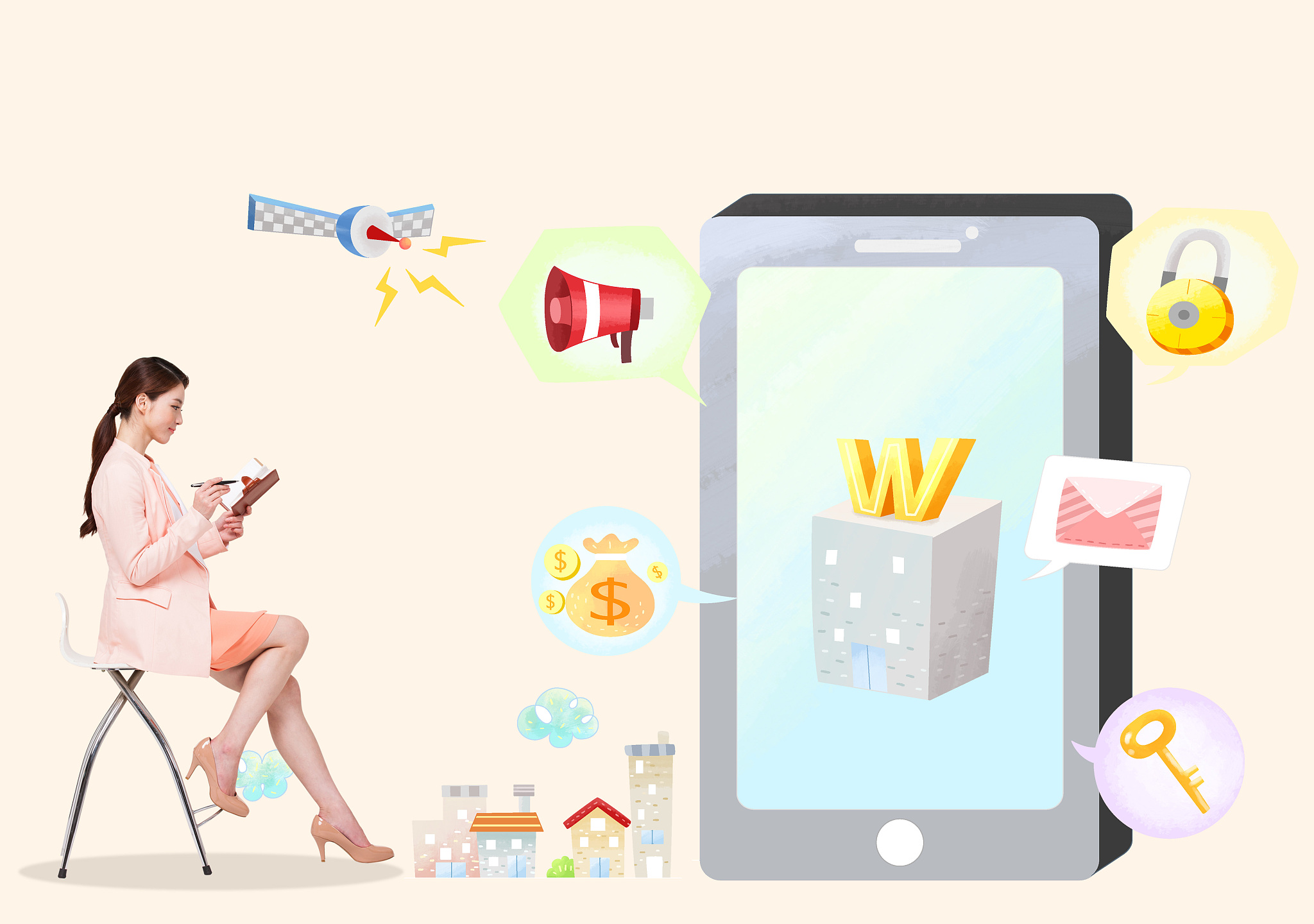 business, finance, banking, insurance, savings, virtual money, i