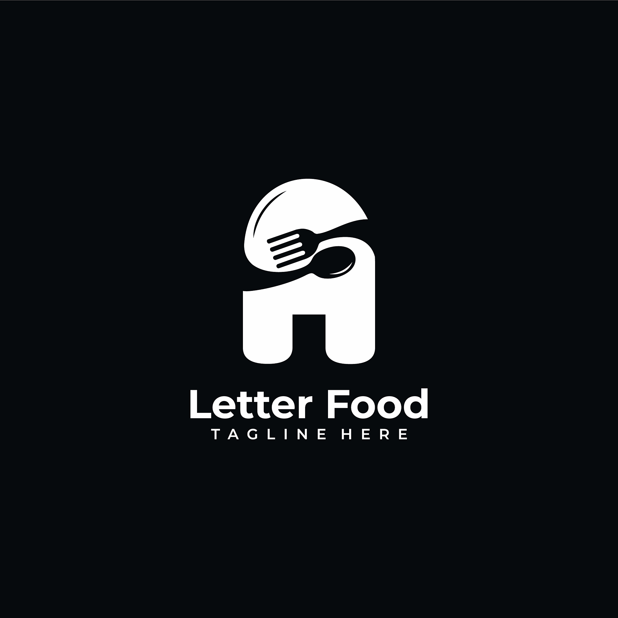 letter a food logo icon