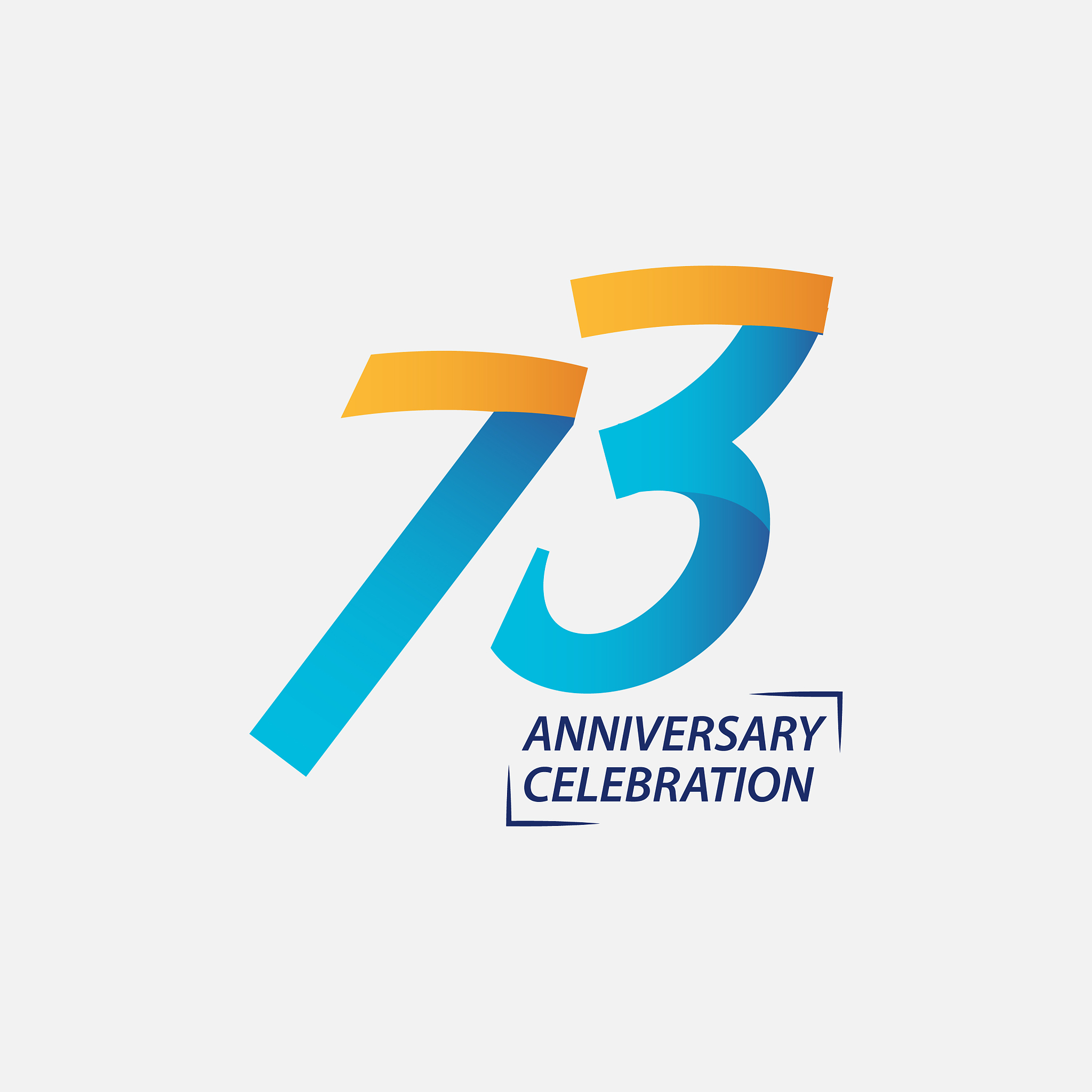 73 year anniversary celebration template design