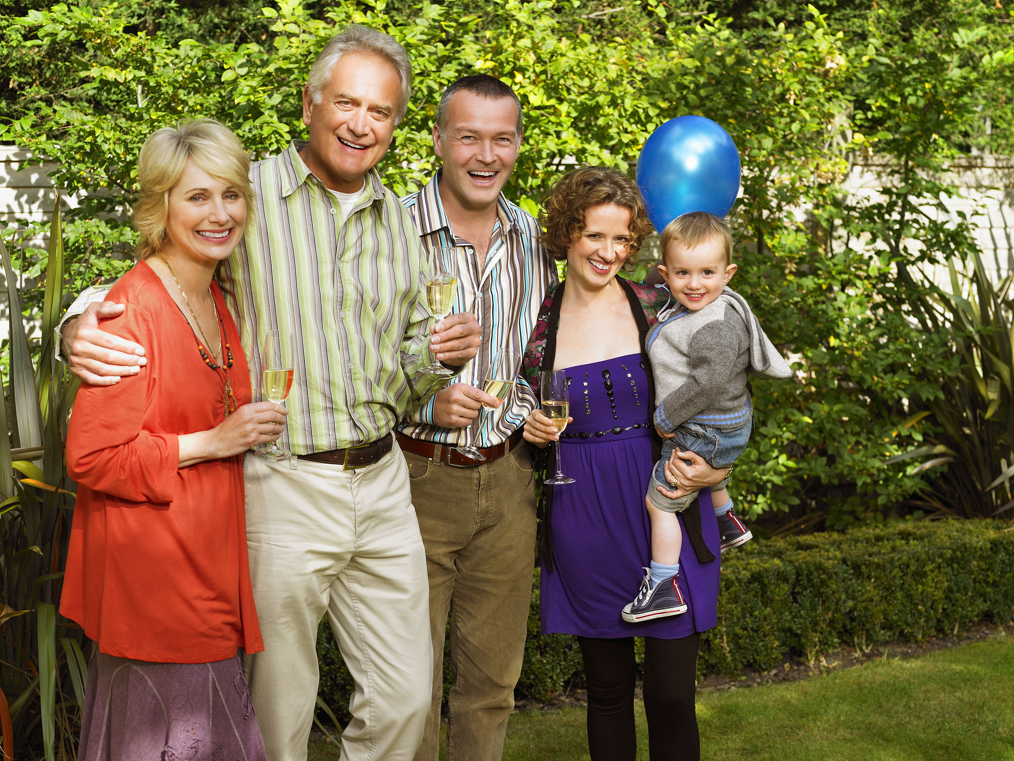 portrait of three generations of family