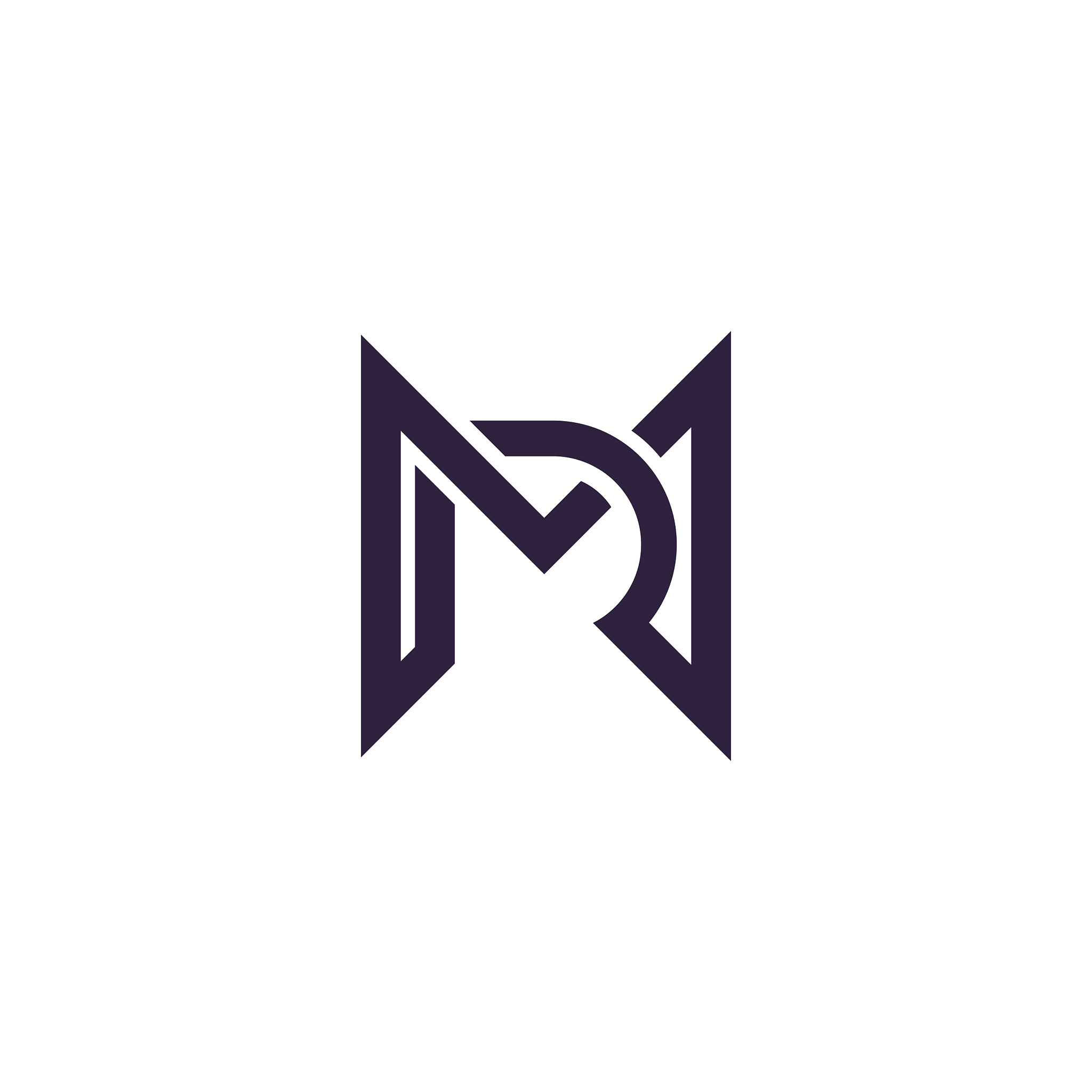 initial letter mr or rm logo design template