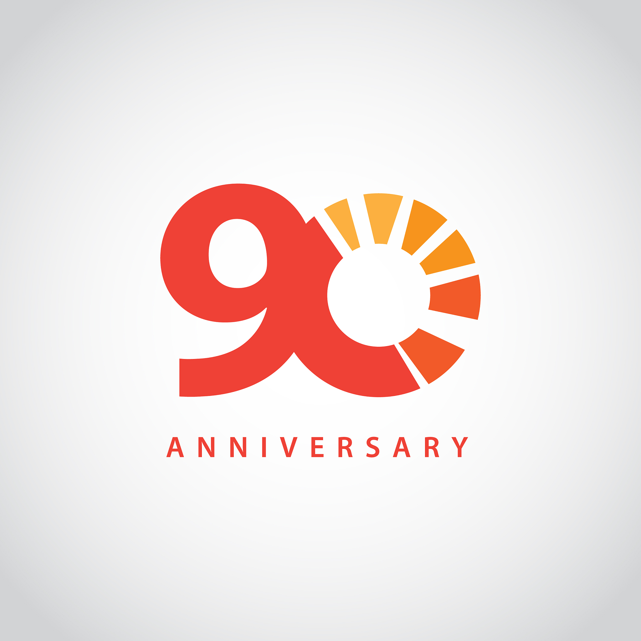 90 year anniversary template design