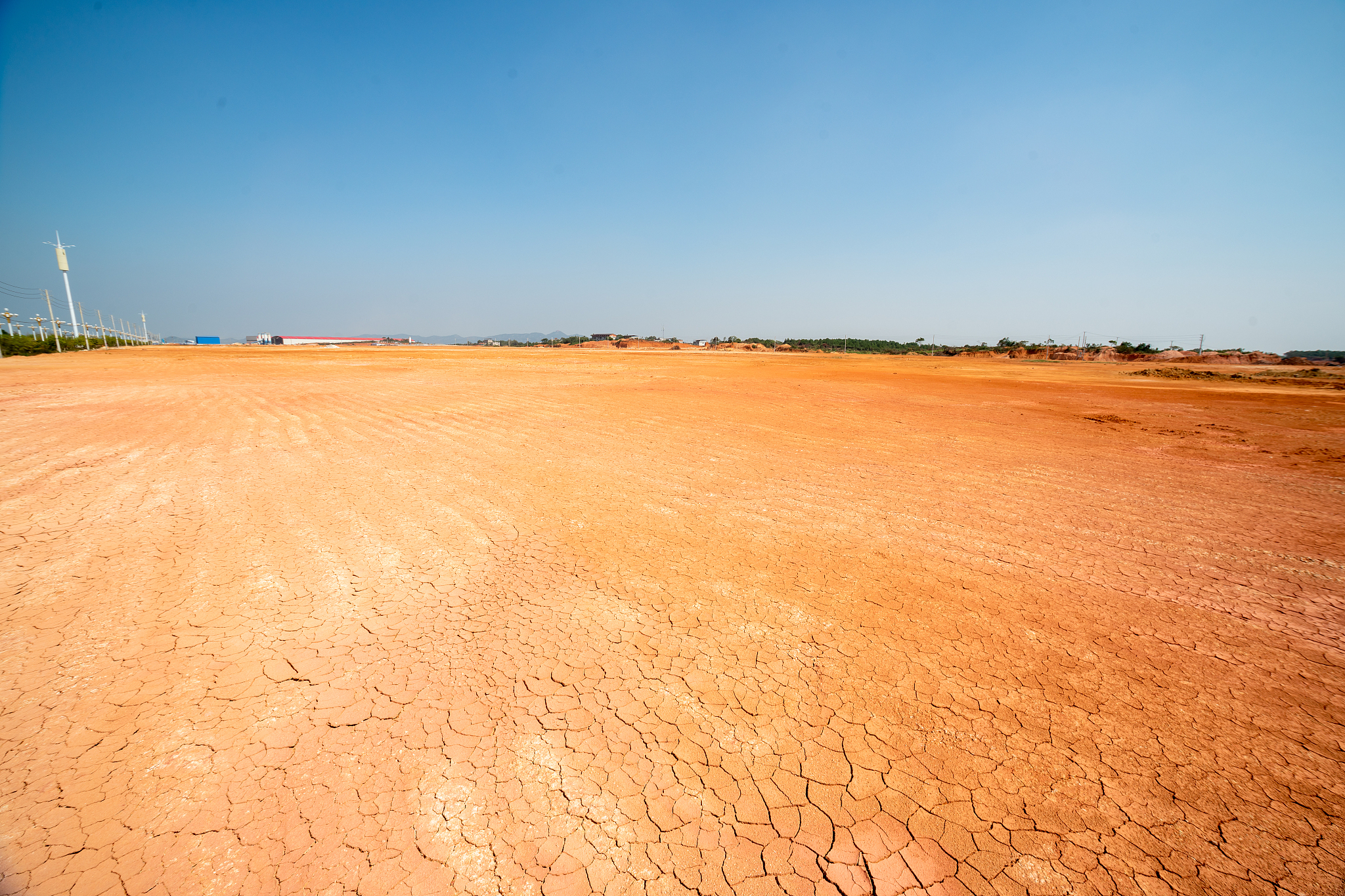 red mud barren land wide open