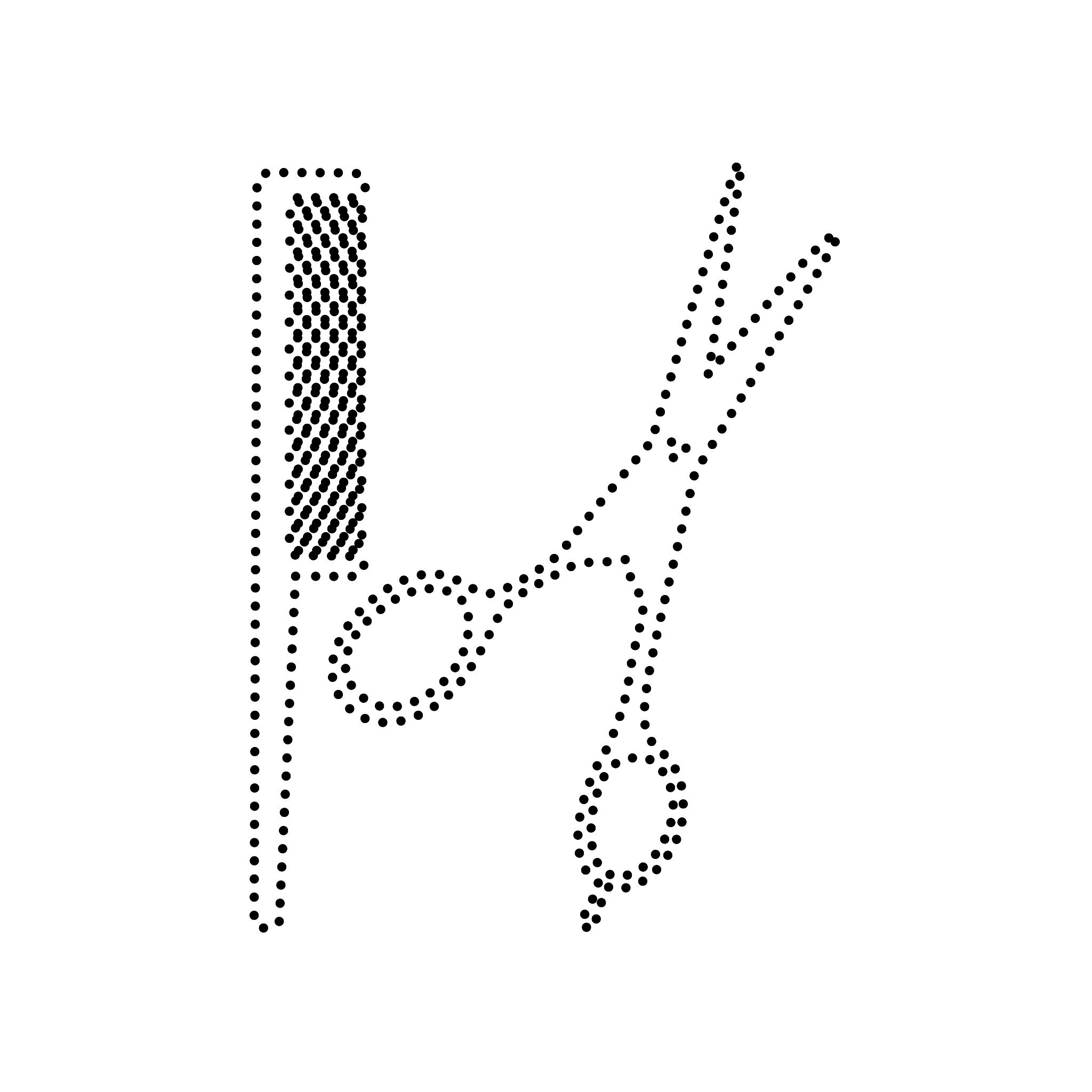 barber shop sign black dotted icon on