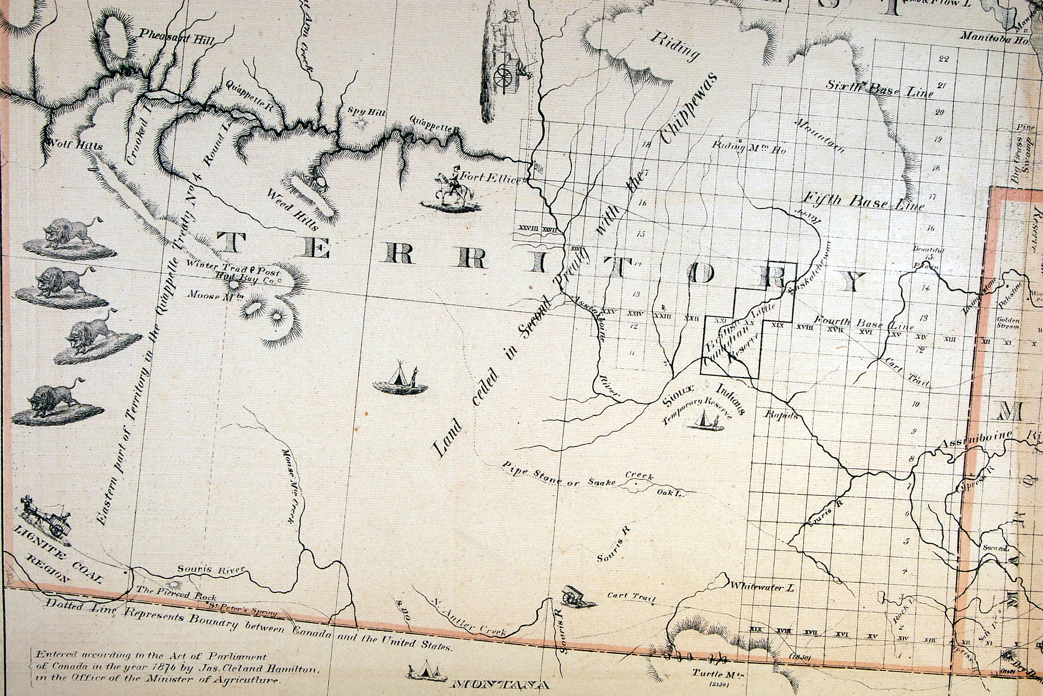 detail on an 1876 map