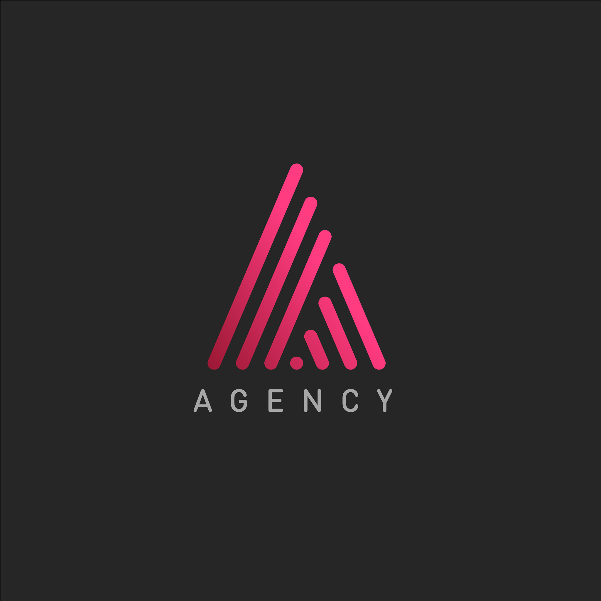 letter a logo design template