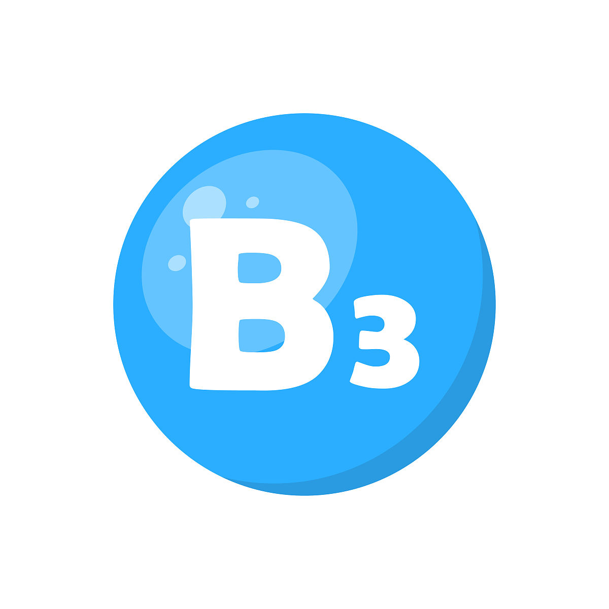 维生素b3.健康必需的营养素或矿物质矢量图