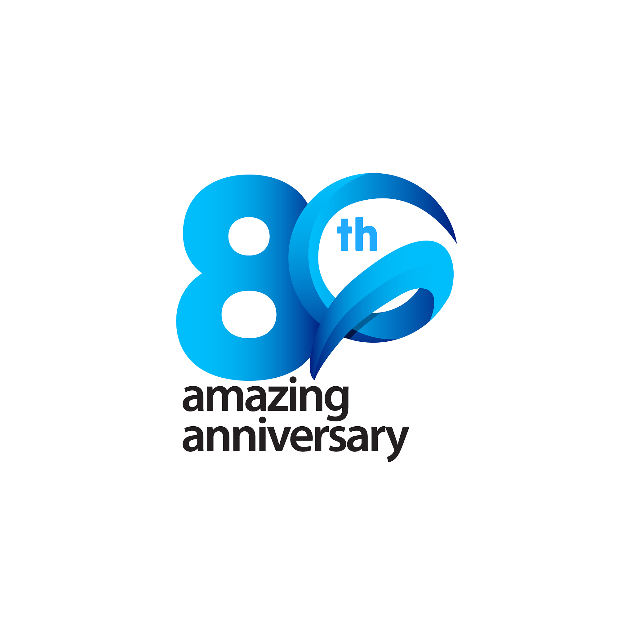 80 years amazing anniversary celebration template