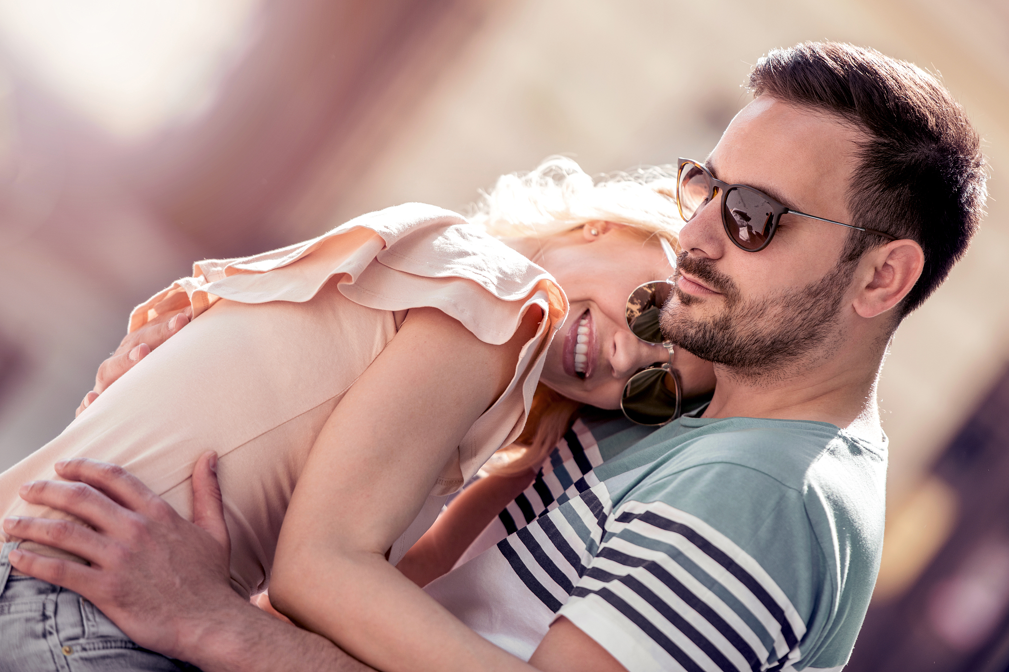 romantic young couple in love