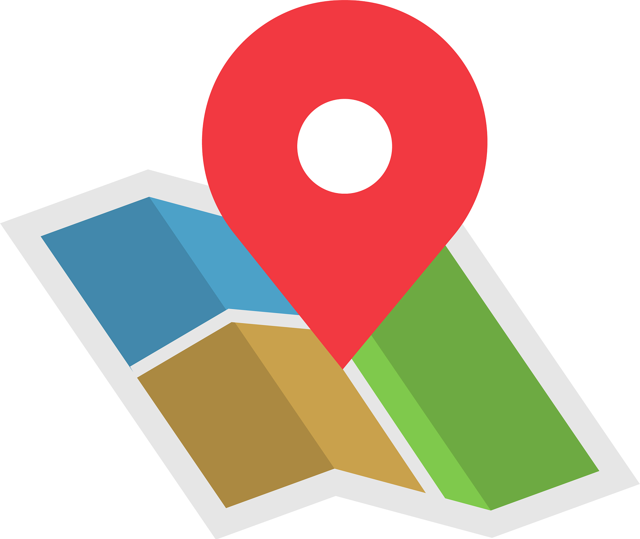 map and pin icon design template