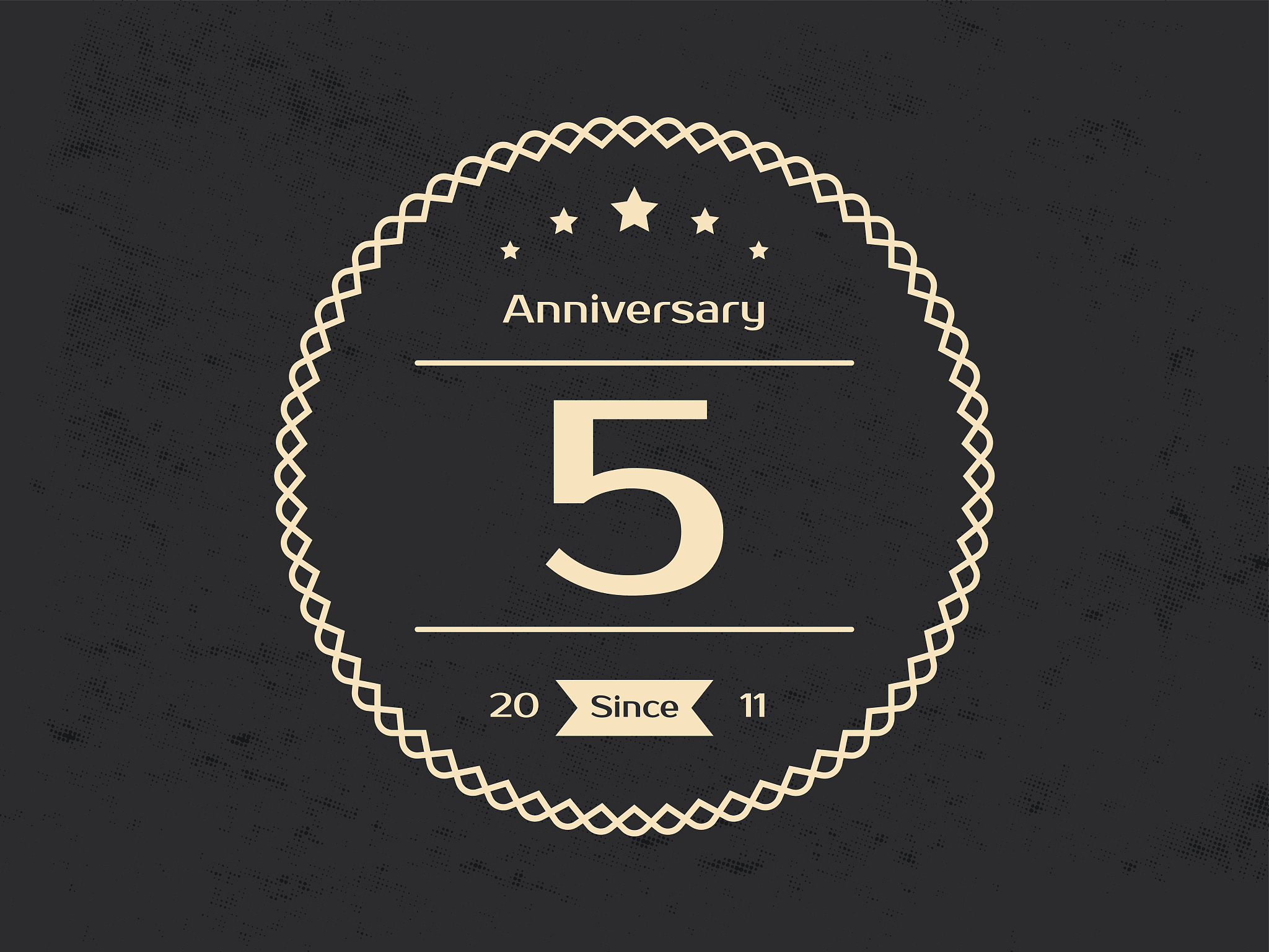 five years anniversary celebration logotype. 5th anniversary log