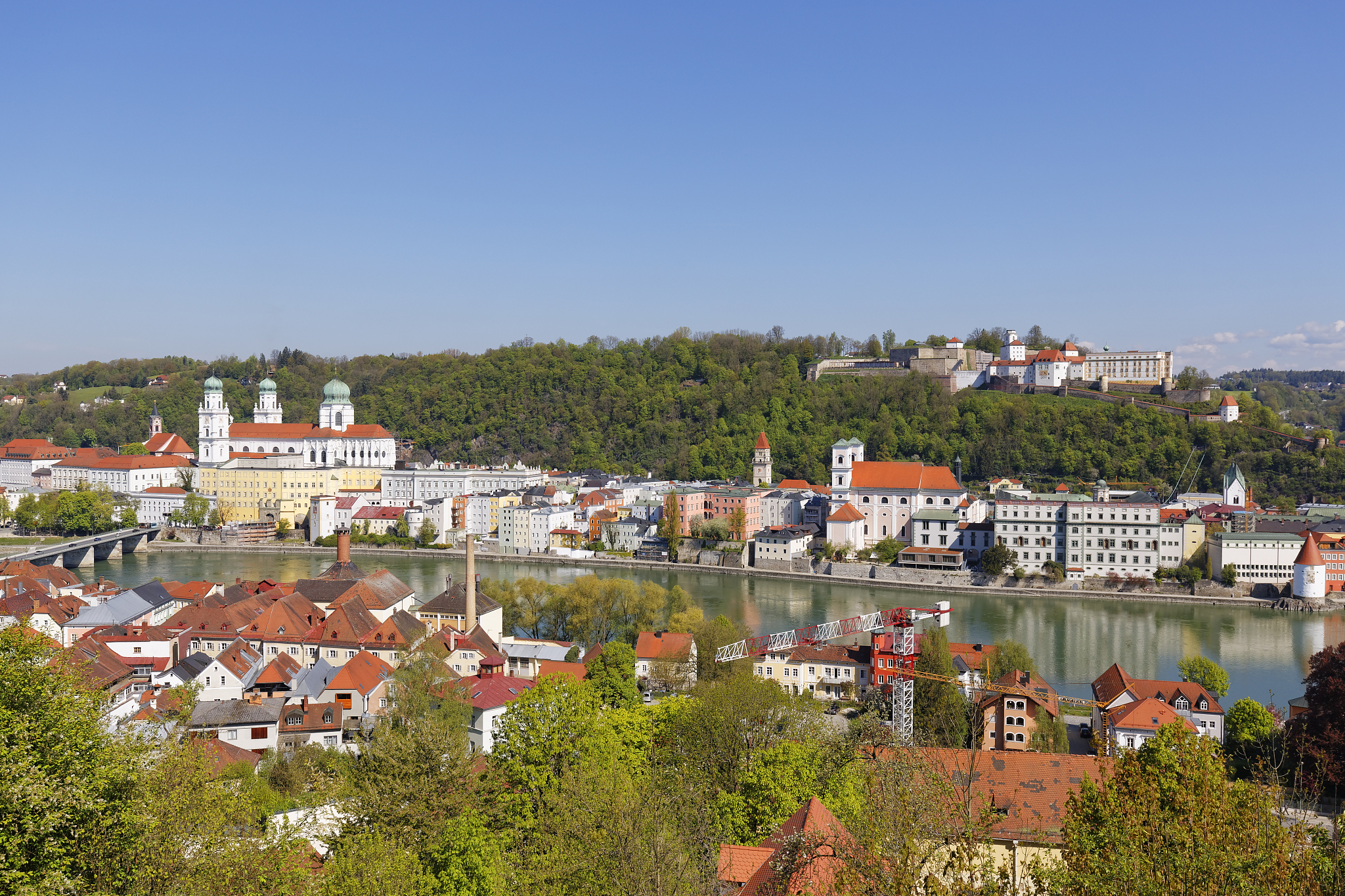 germany, bavaria, lower bavaria, passau, view of st stephans cat