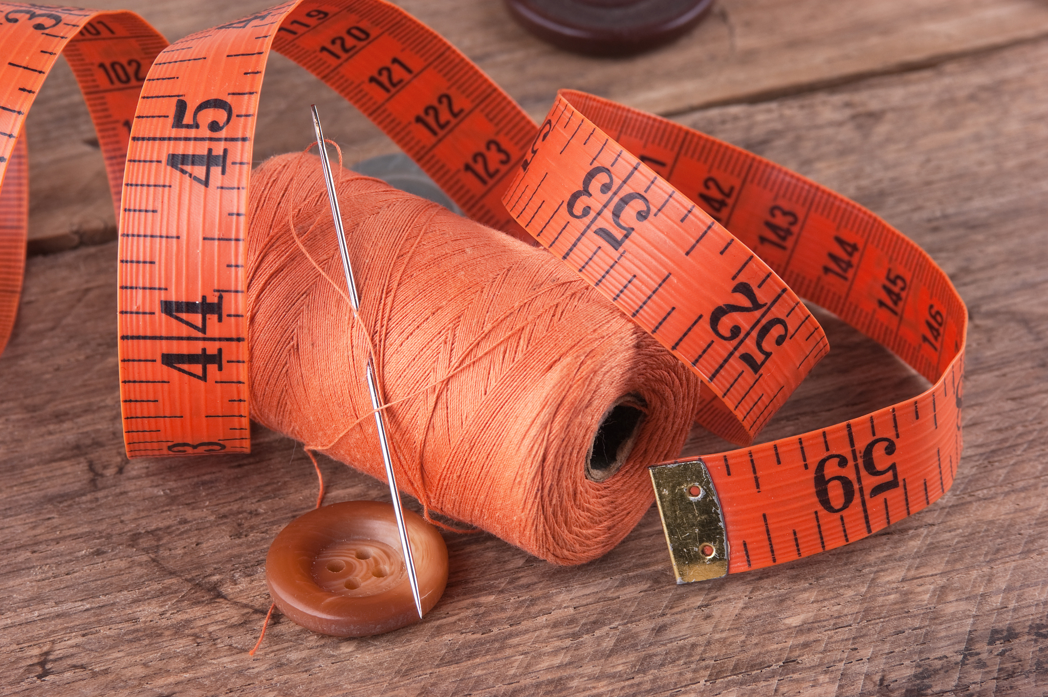still life of spools of thread
