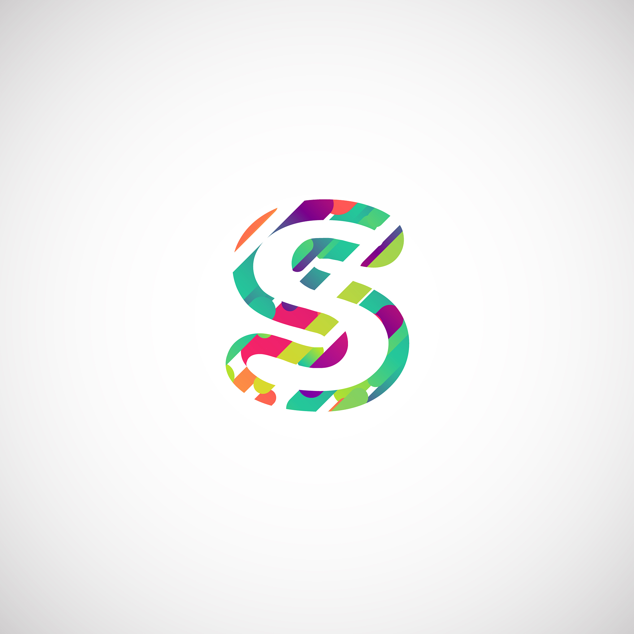 colorful character from a typeset, vector illustration