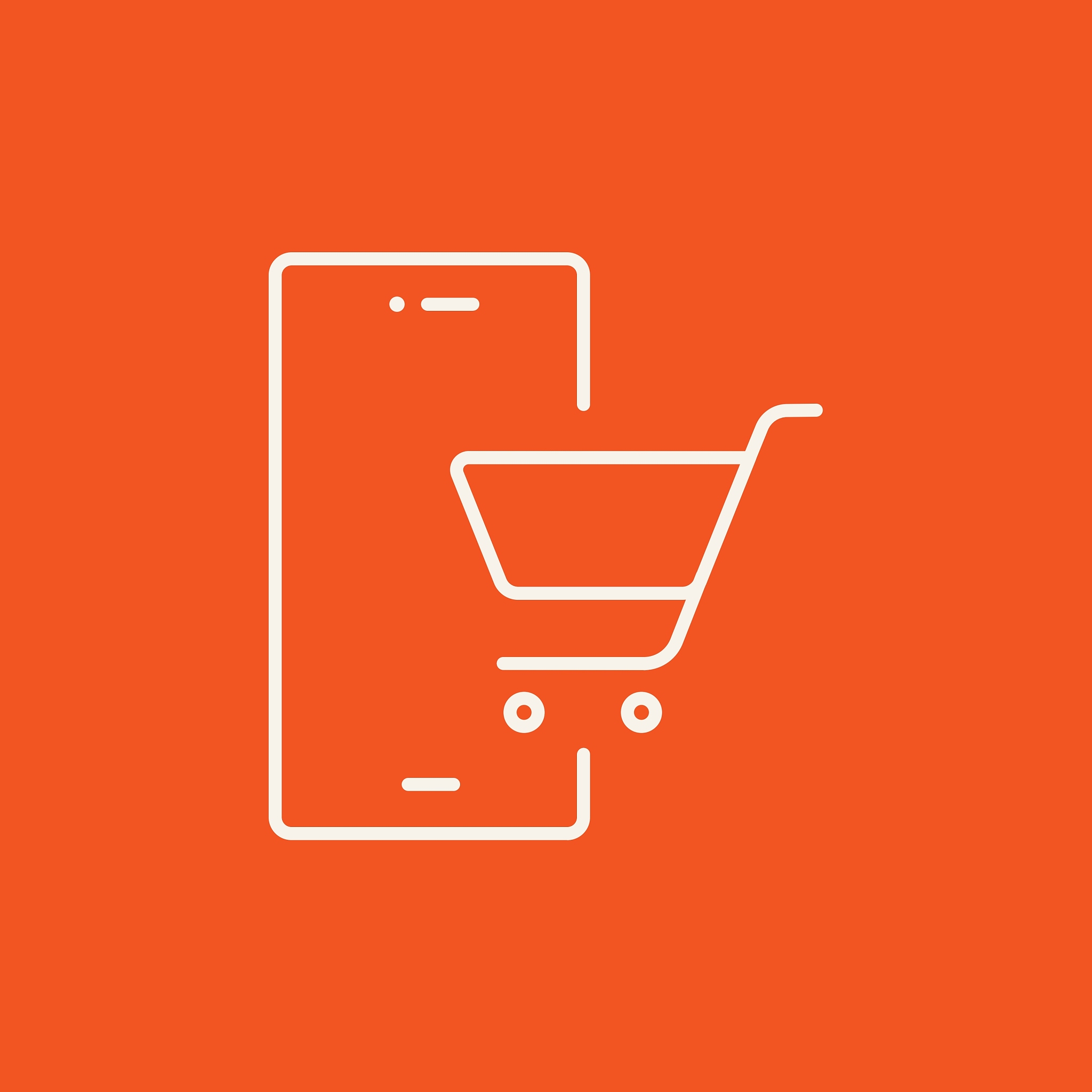 online shopping line icon