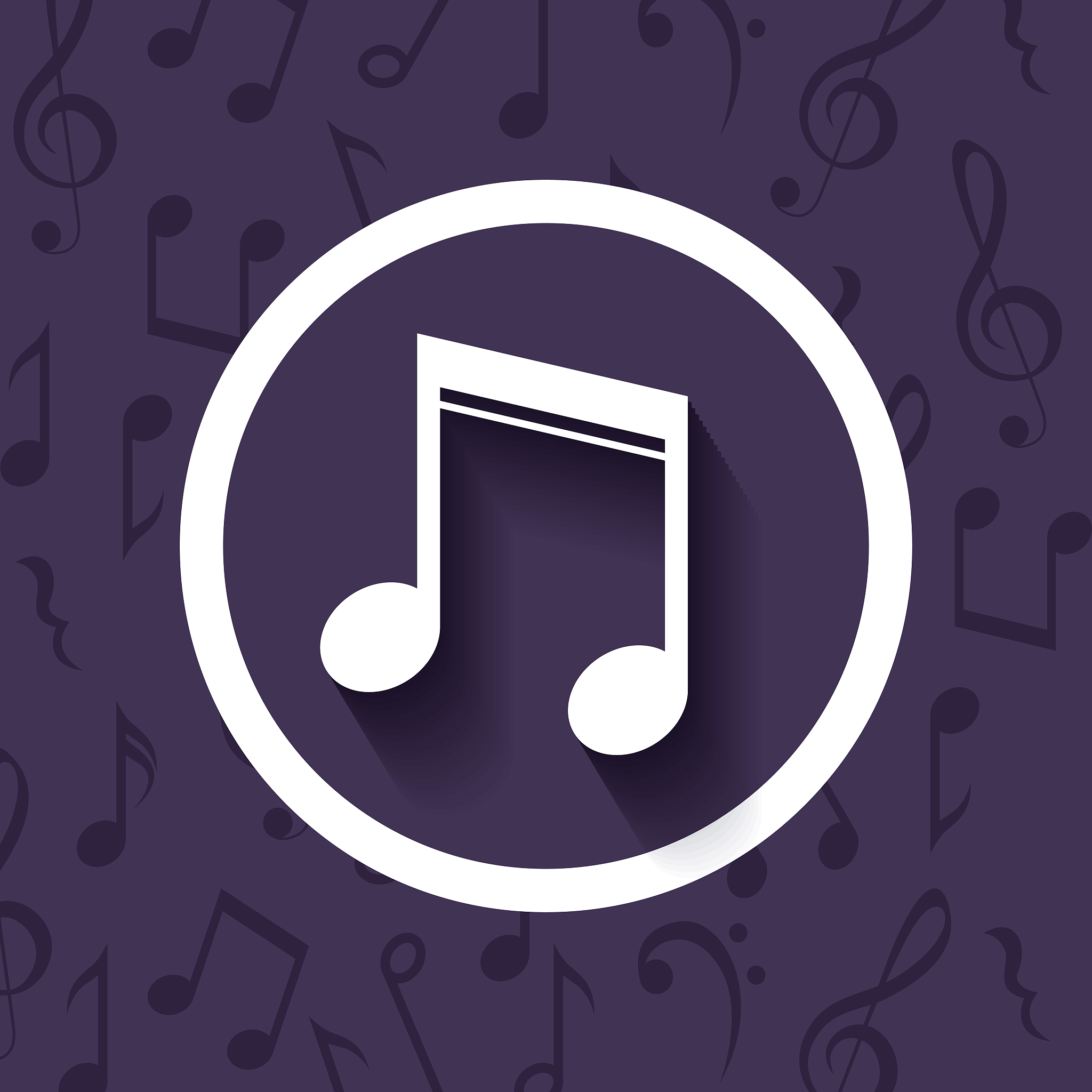 colorful music note design