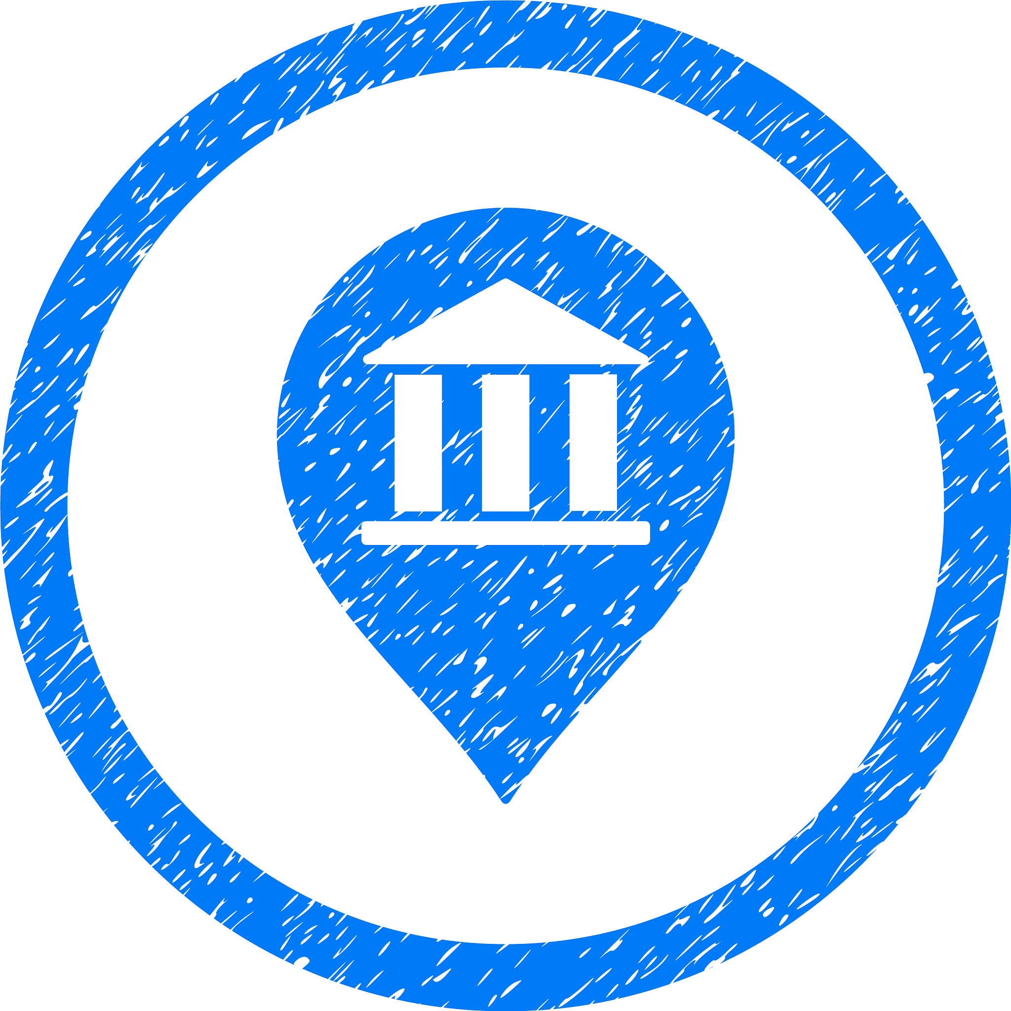 bank building pointer rounded grainy icon