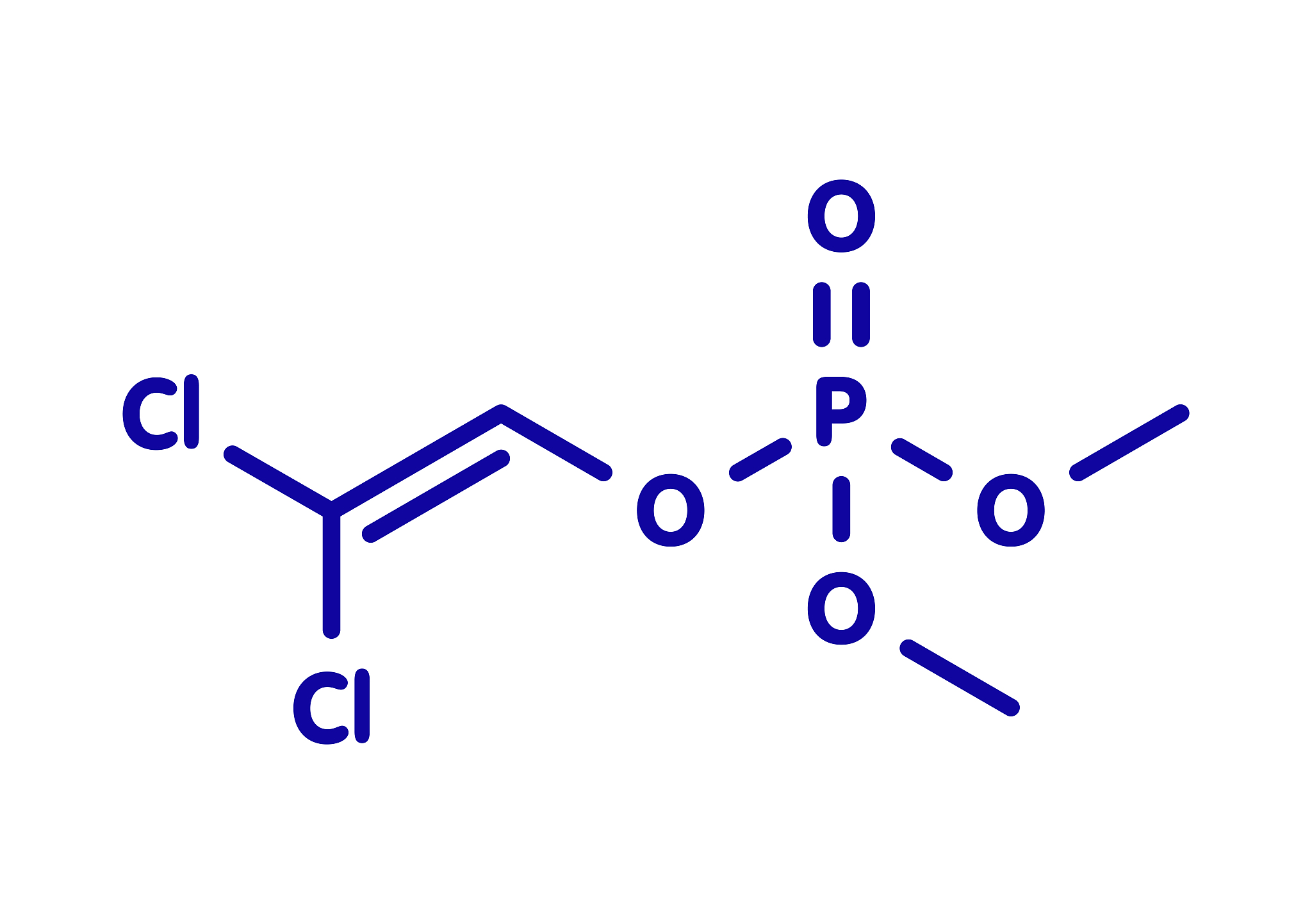 dichlorvos insecticide molecule, illustration