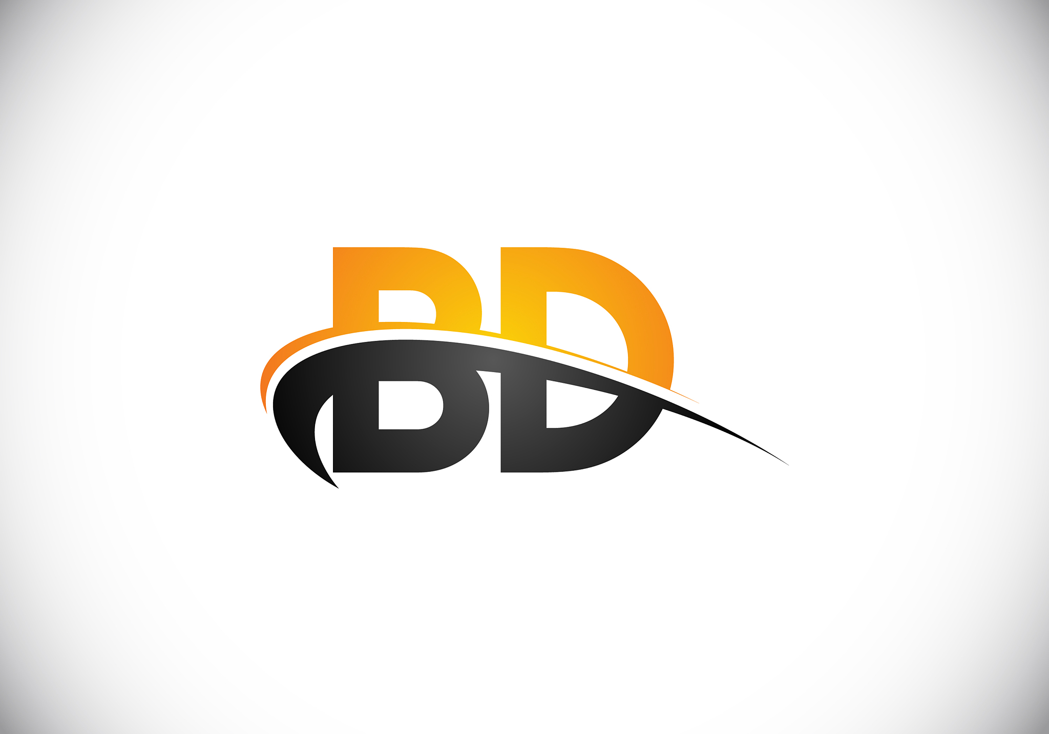 initial monogram letter b d logo design template