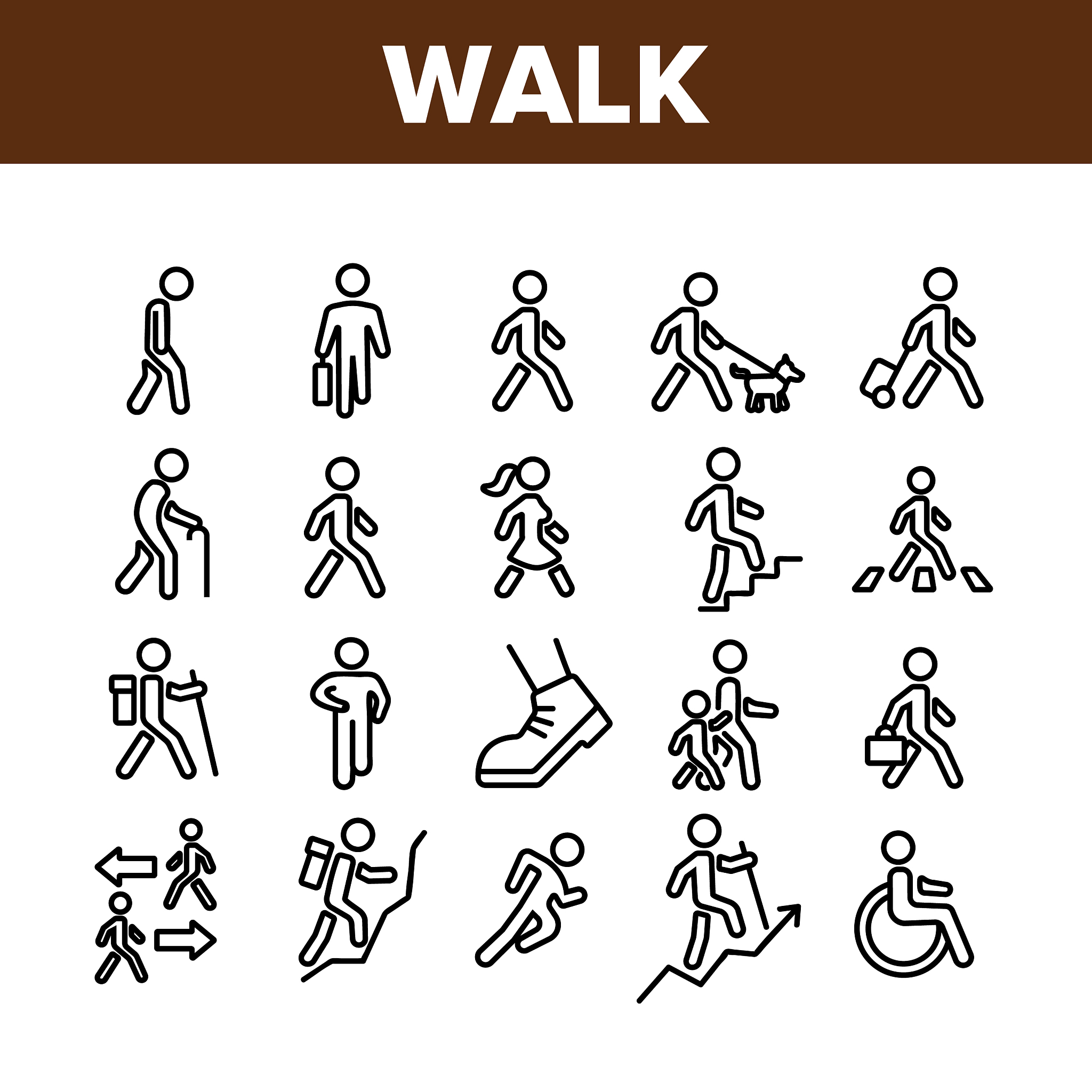 请说出20个描述人物动作的英文单词给出中文意思