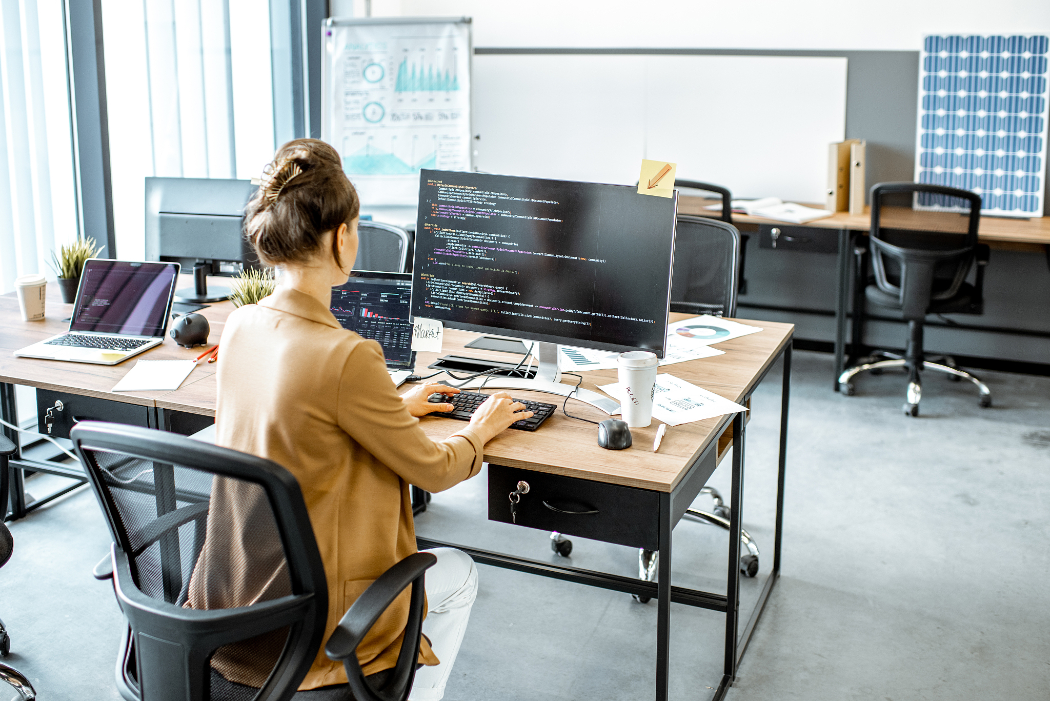 programmer working in the office