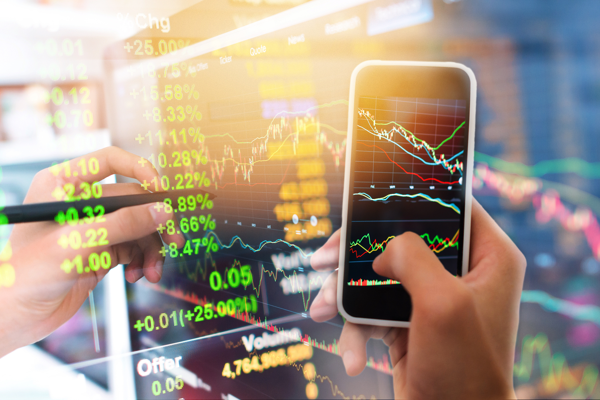 investment theme stockmarket and finance business analysis stock