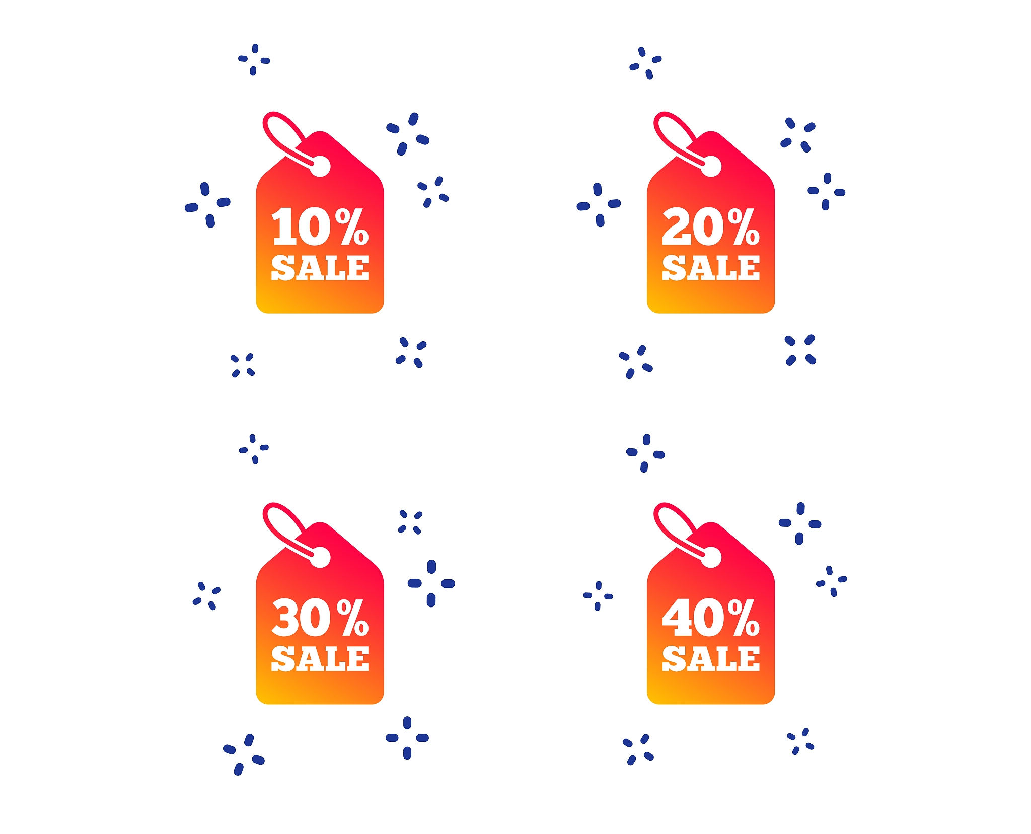 sale price tag icons. discount symbols. vector