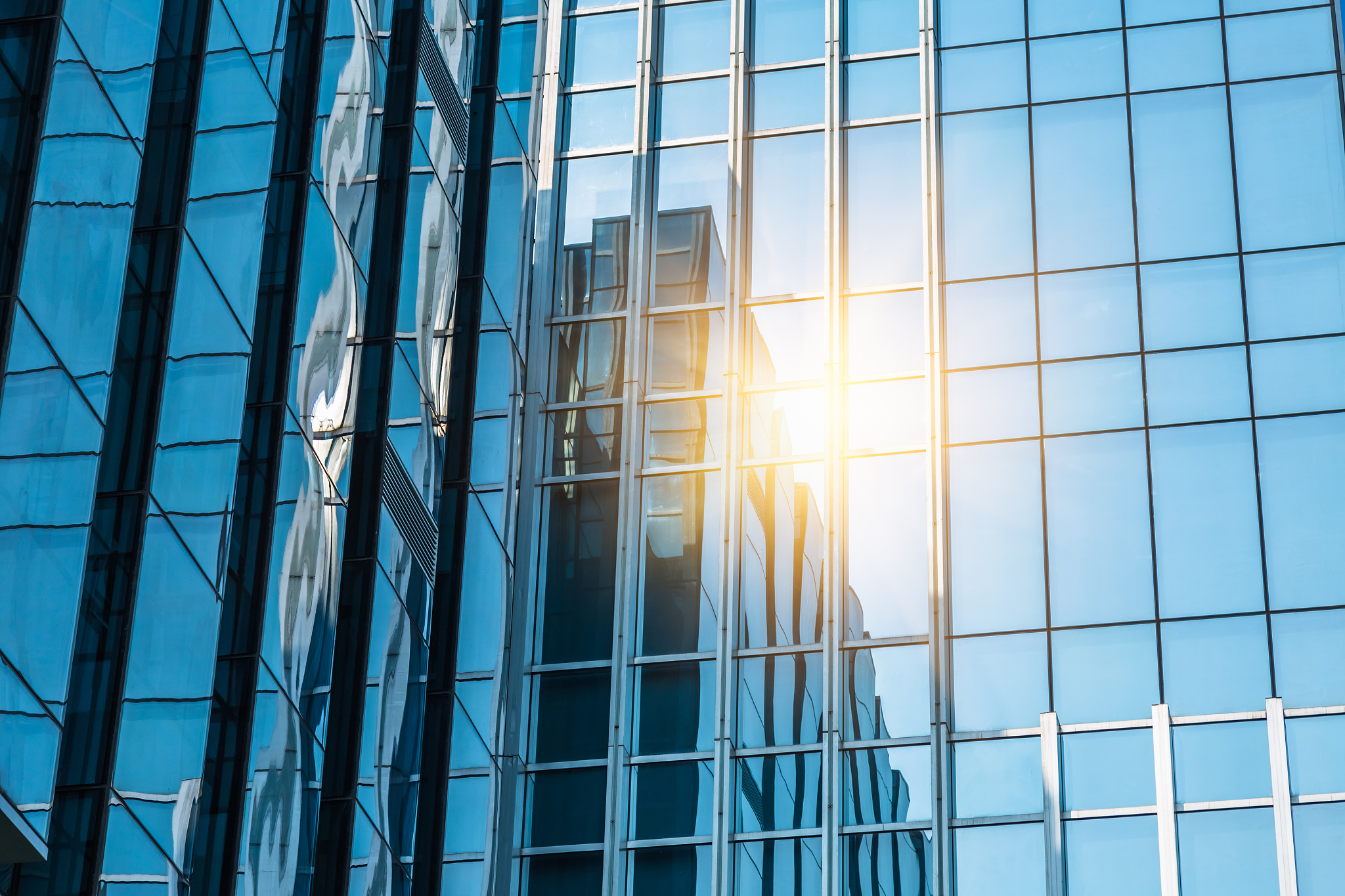 detail glass building background