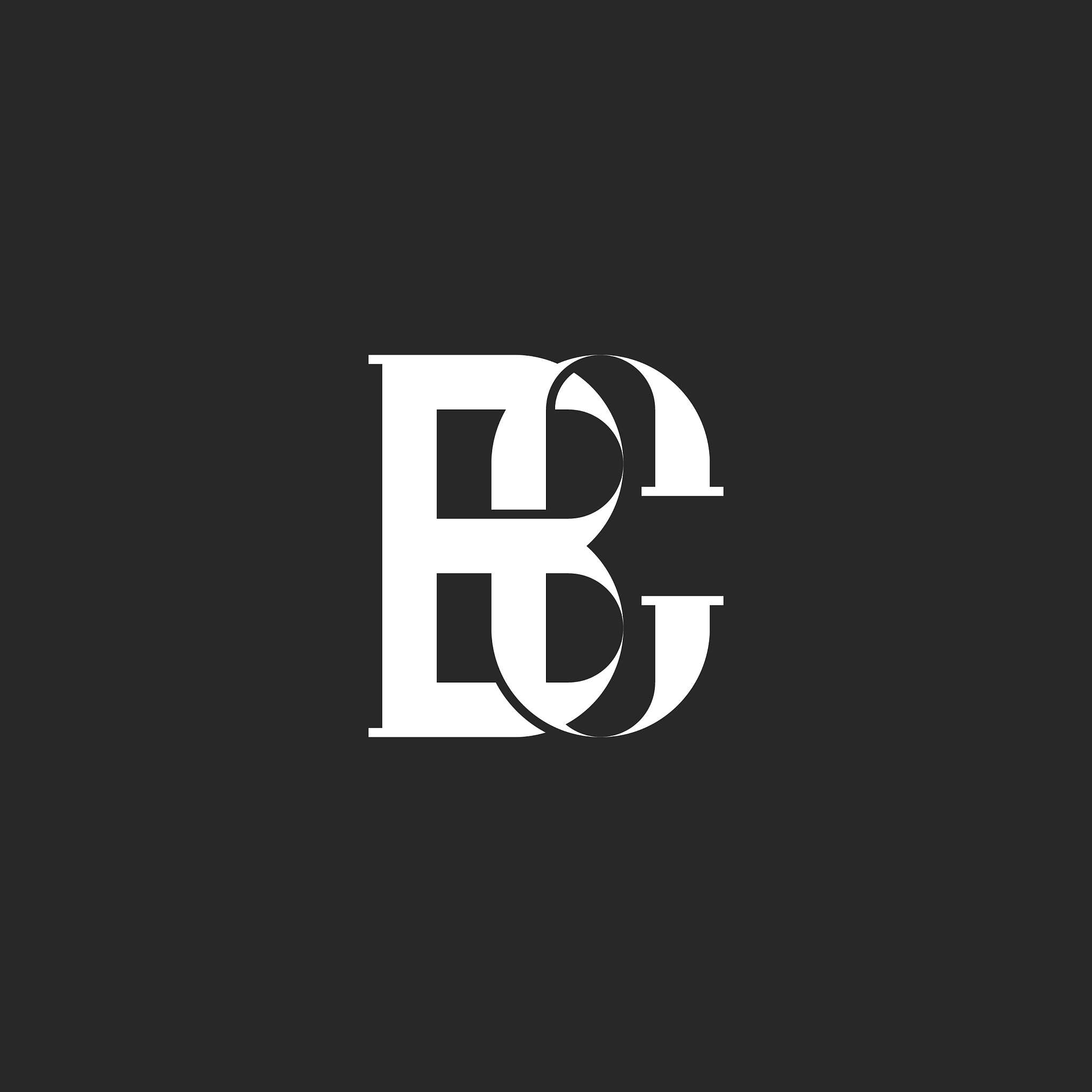 a monogram of two interlacing letters b and c the