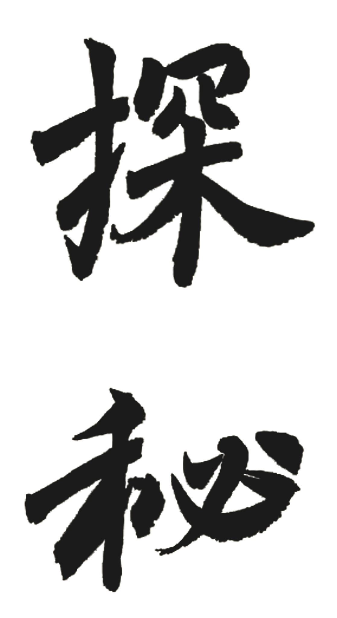 旅游探秘书法毛笔艺术字