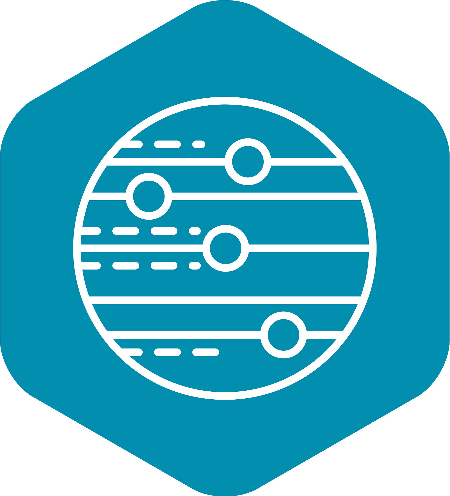 space planet icon outline style