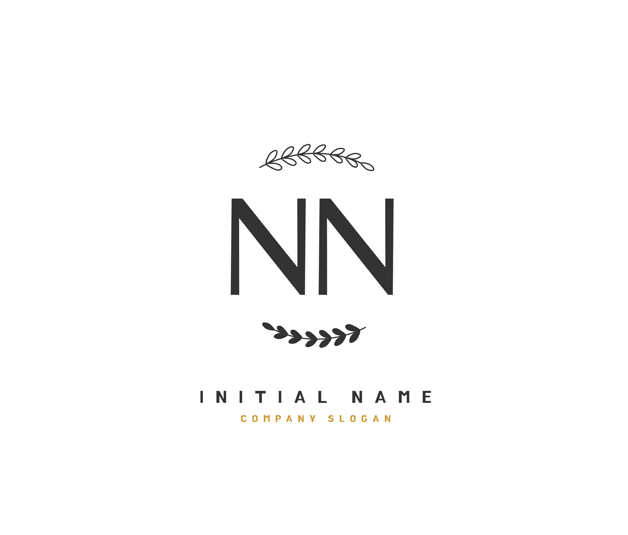n nn beauty initial logo handwriting logo of