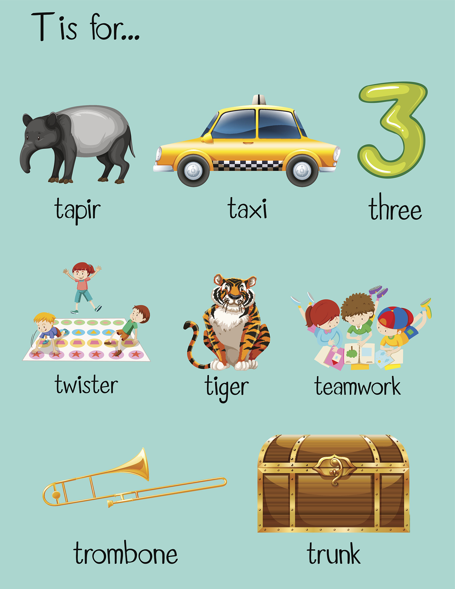 BRT 字母组合的所有单词 - 完整列表